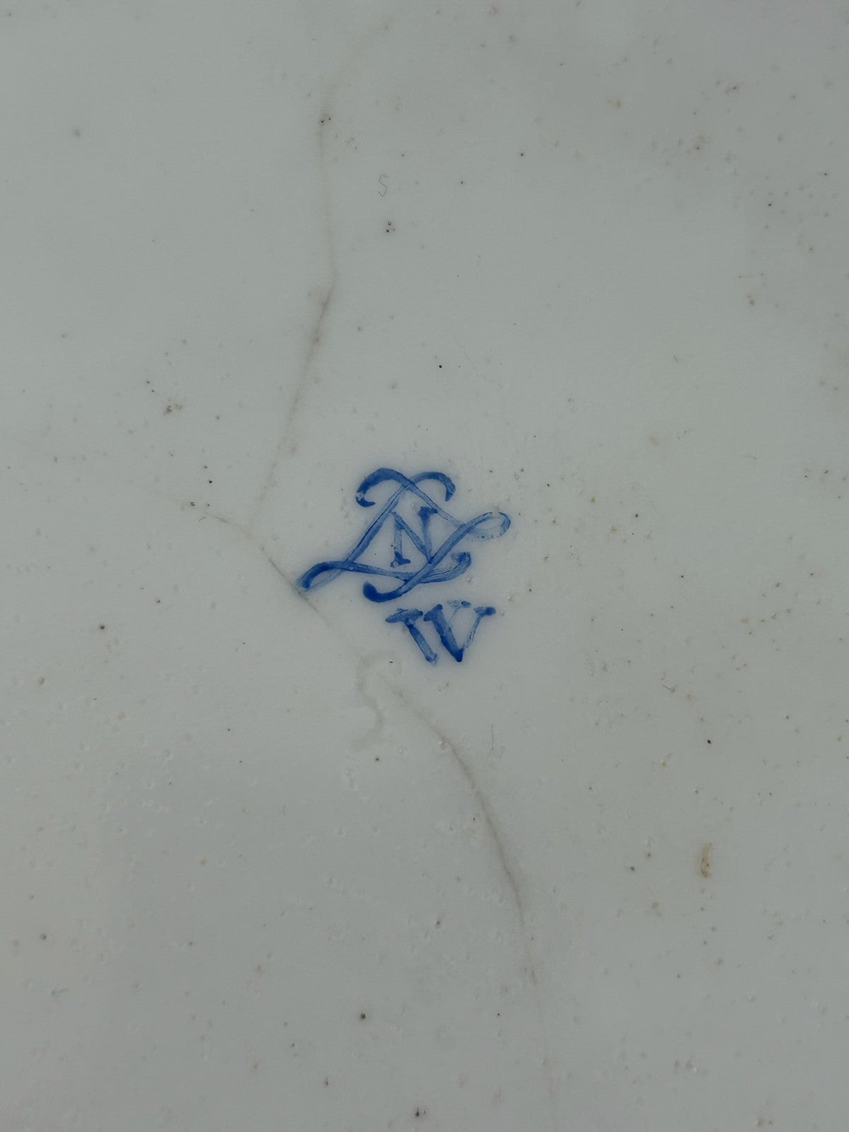 Sevres 18th C Hand Painted Floral Plate Blue 'N' Date Mark 1766 24cm9