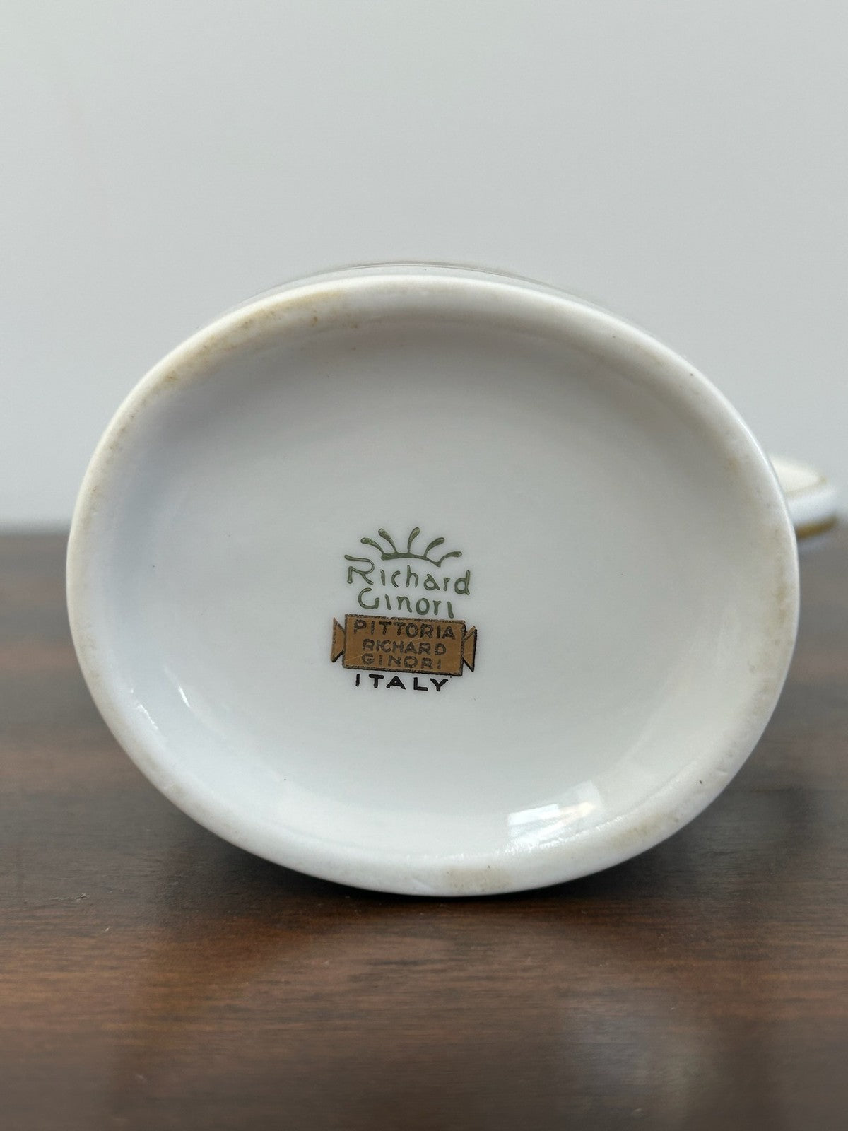 Richard Ginori Porcelain Tray and Cream Jug Sepia Landscape Gilt12