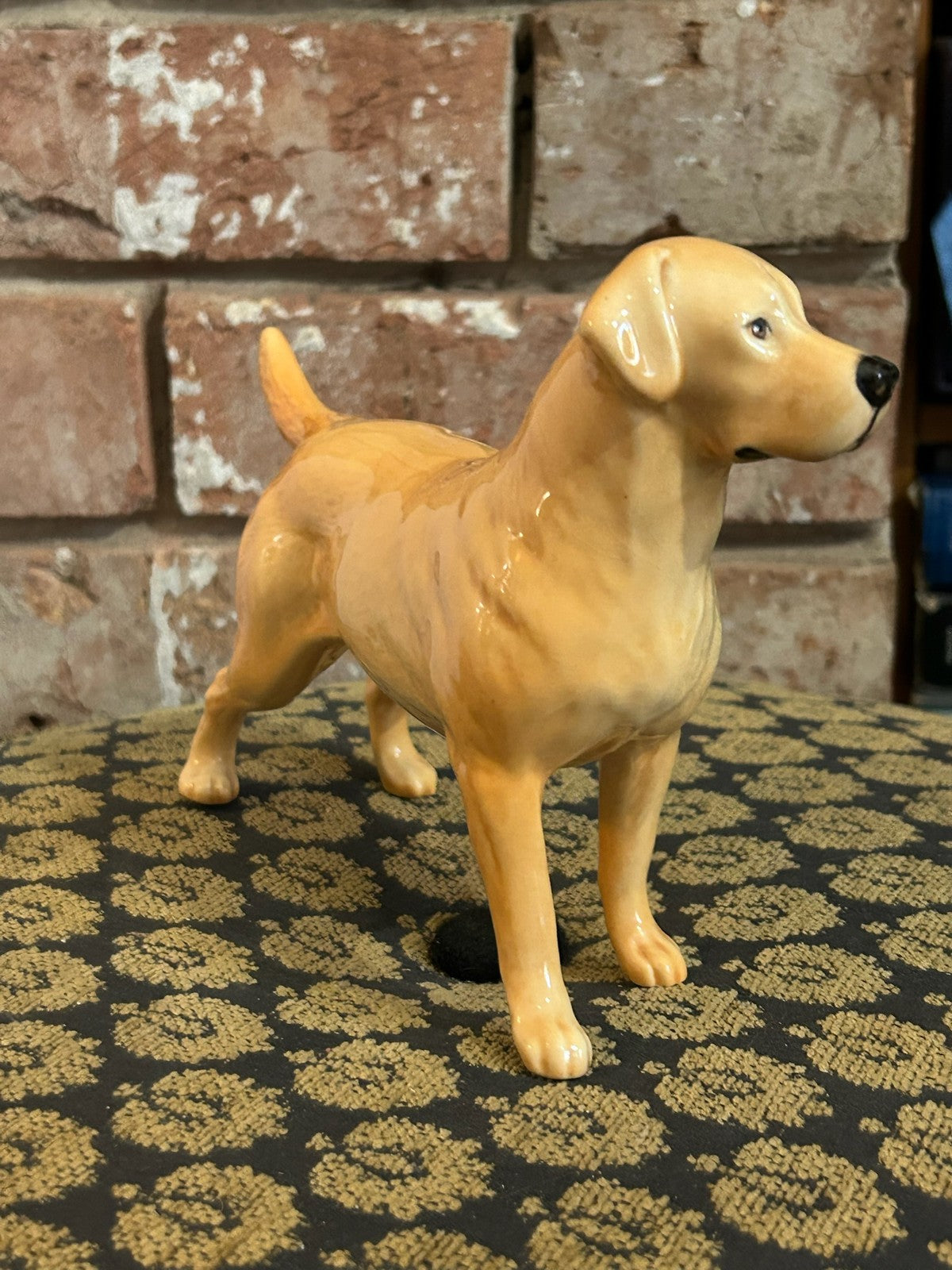 Beswick Yellow Labrador Dog Figure Gloss Ceramic Standing Marked Beswick4