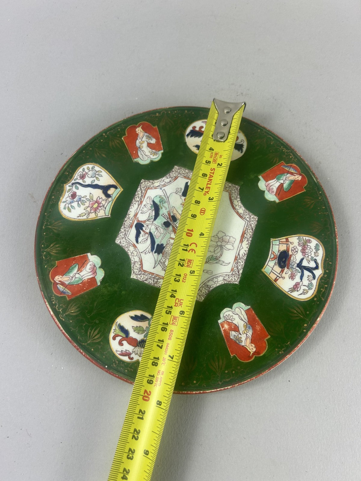 Early Ashworth Hanley green ground porcelain plate stand