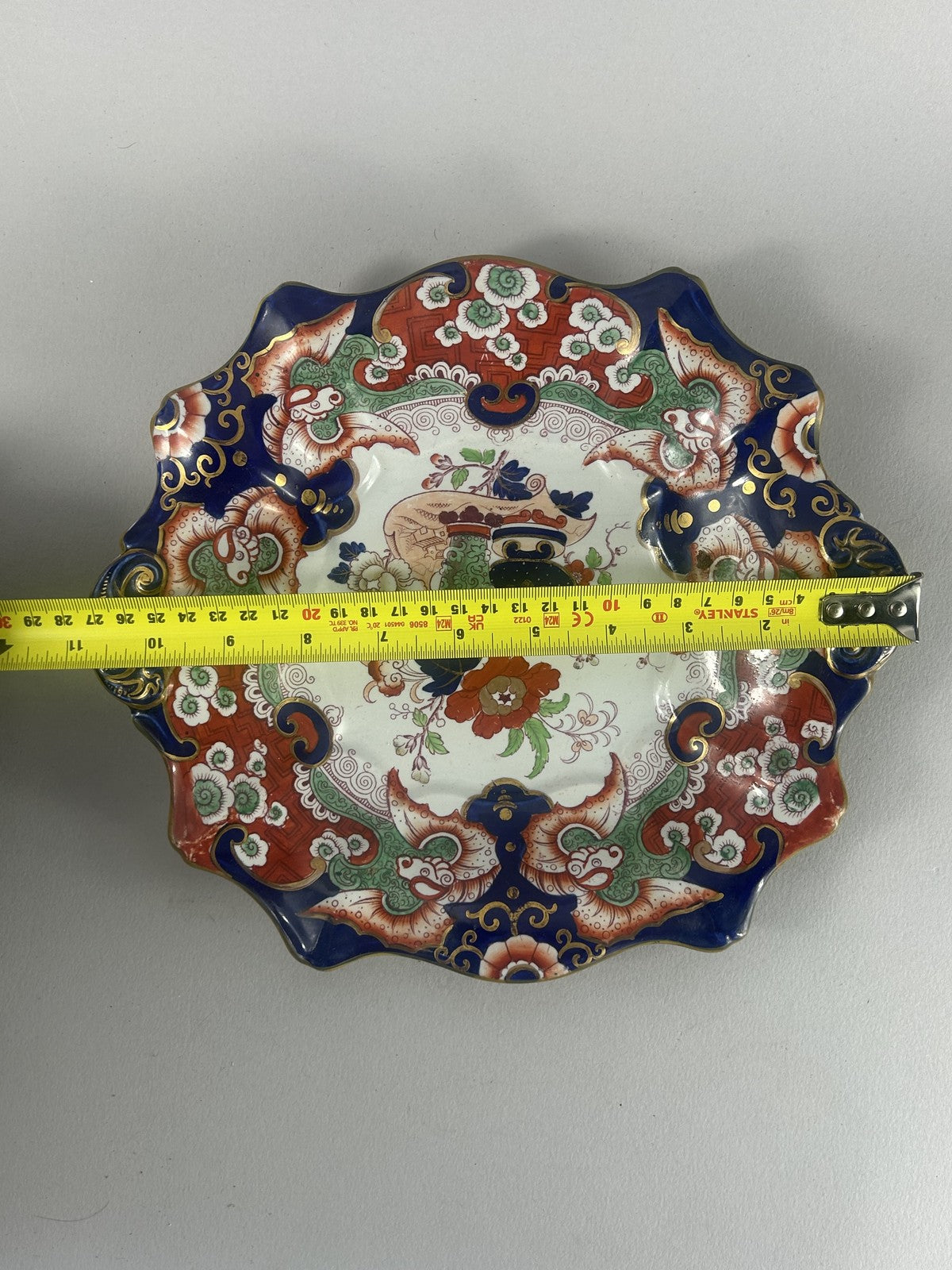 Antique British Ironstone China Plate 267 Oriental Imari Style 29cm