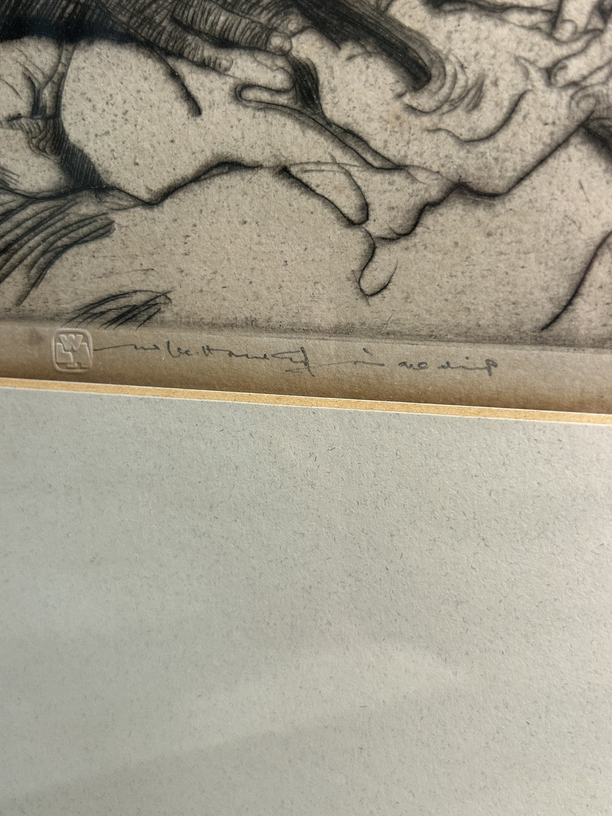 William LeeHankey — Drypoint Etching — Mother and Newborn — Signed4