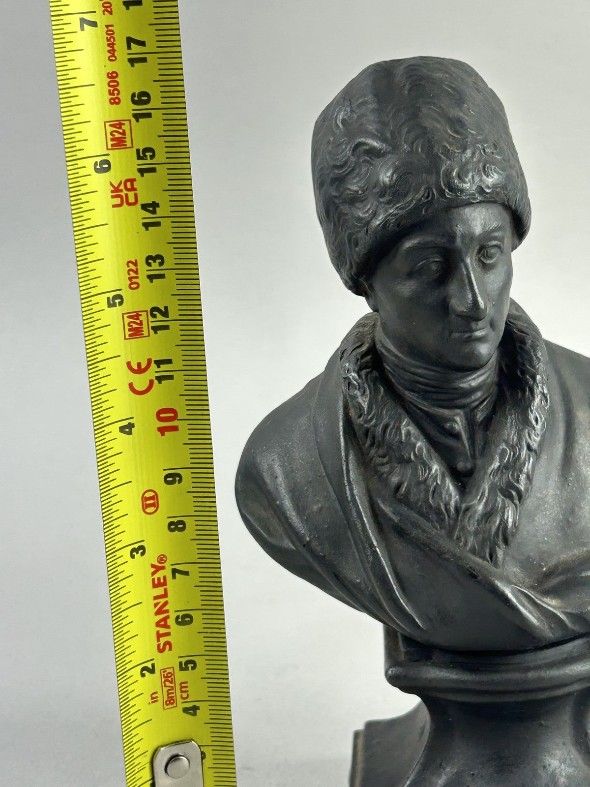 18th Century Black Basalt Bust of Rousseau in Wedgwood Style