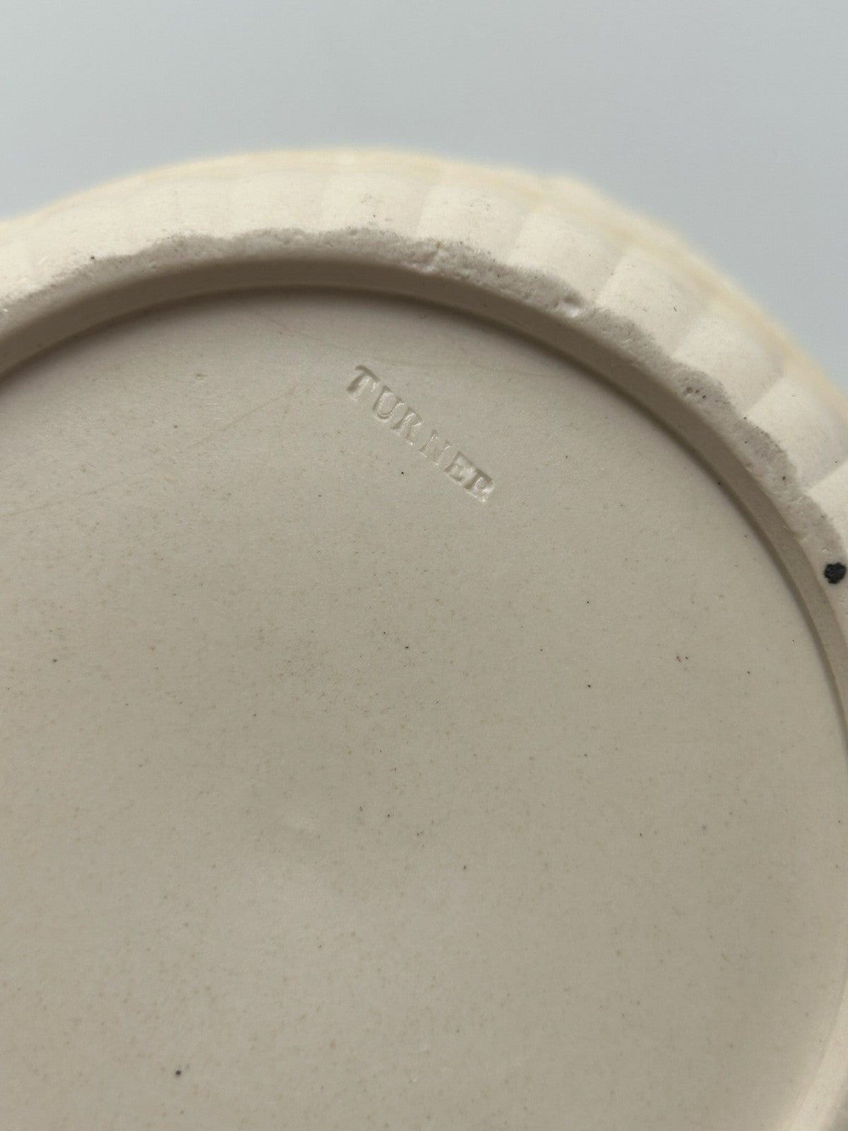 Large Turner Stoneware Jug Silver Lid 23cm Sprigged Relief Georgian c18009