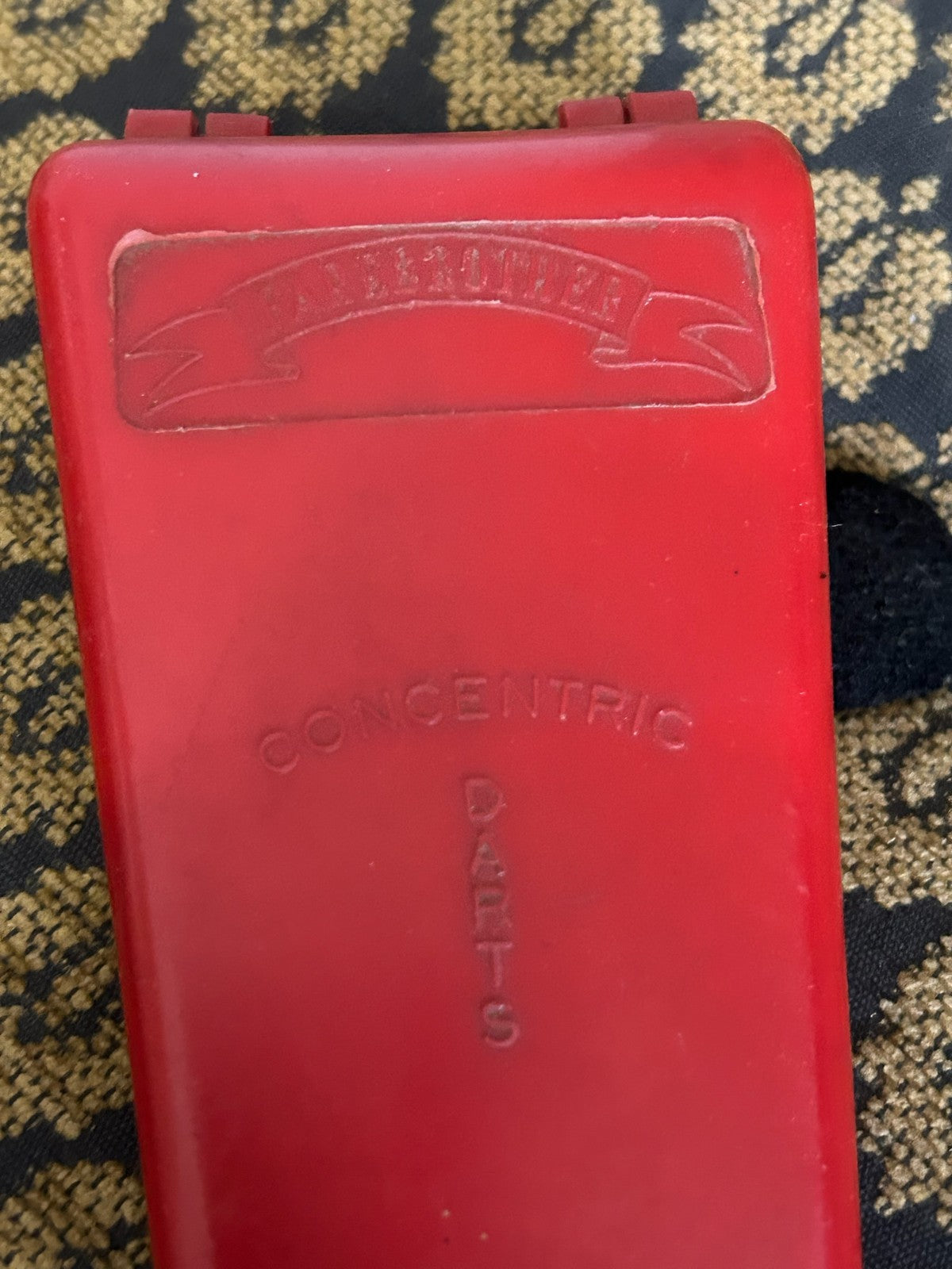 Vintage Set of Three Brass Darts in Original Case Flights7
