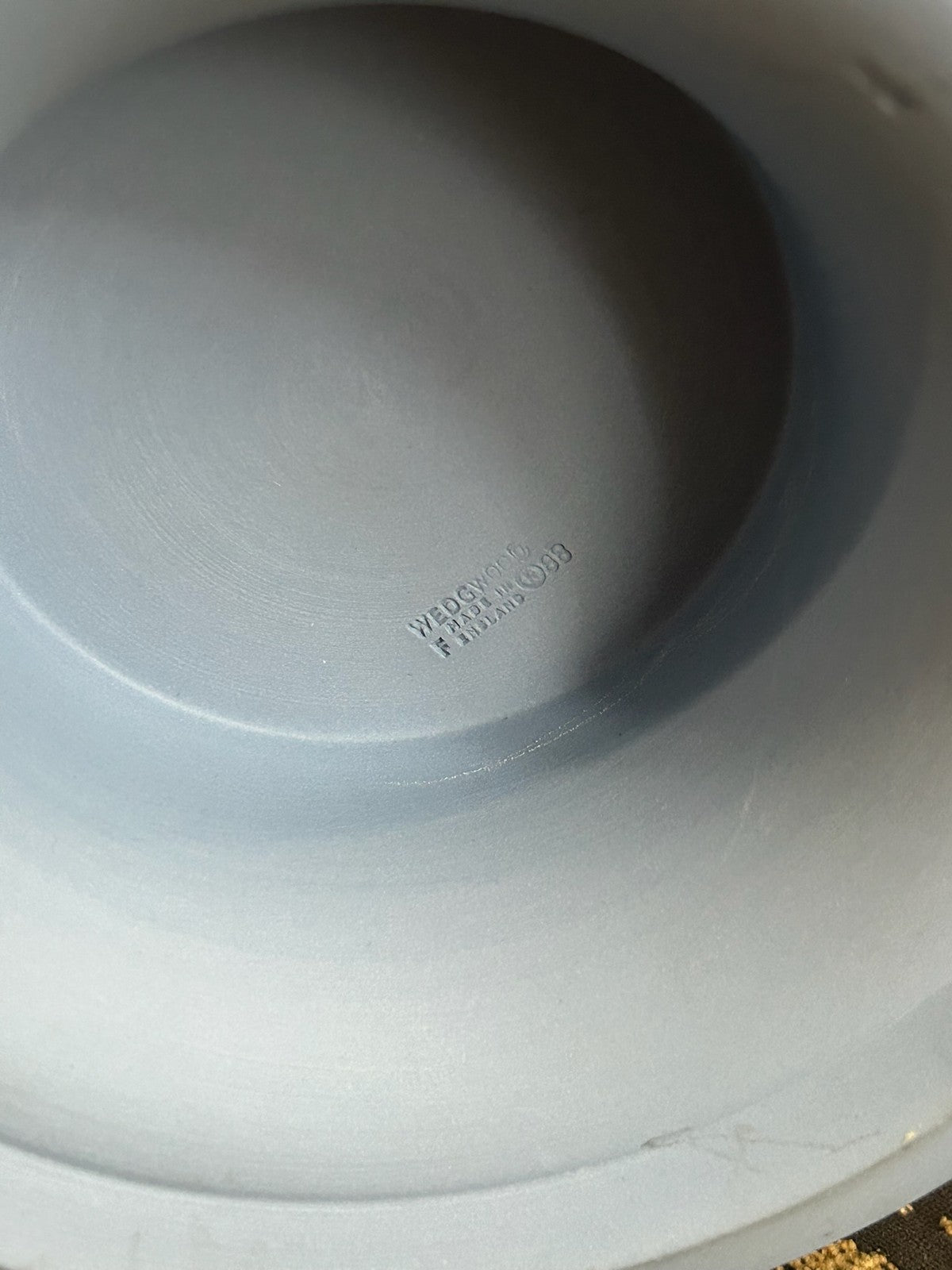 Wedgwood Pale Blue Jasperware Footed Bowl Classical Figures White Relief 26cm4