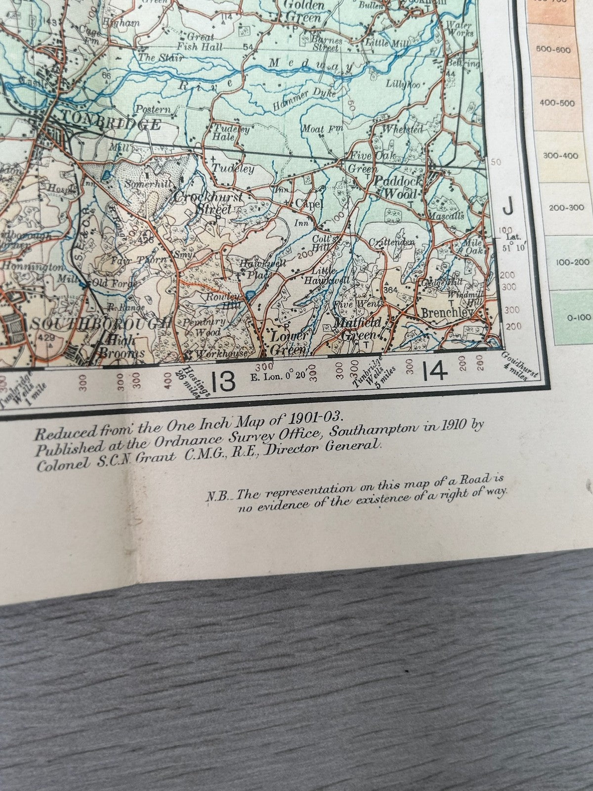 Antique Ordnance Survey One Inch Folding Map London c.19106