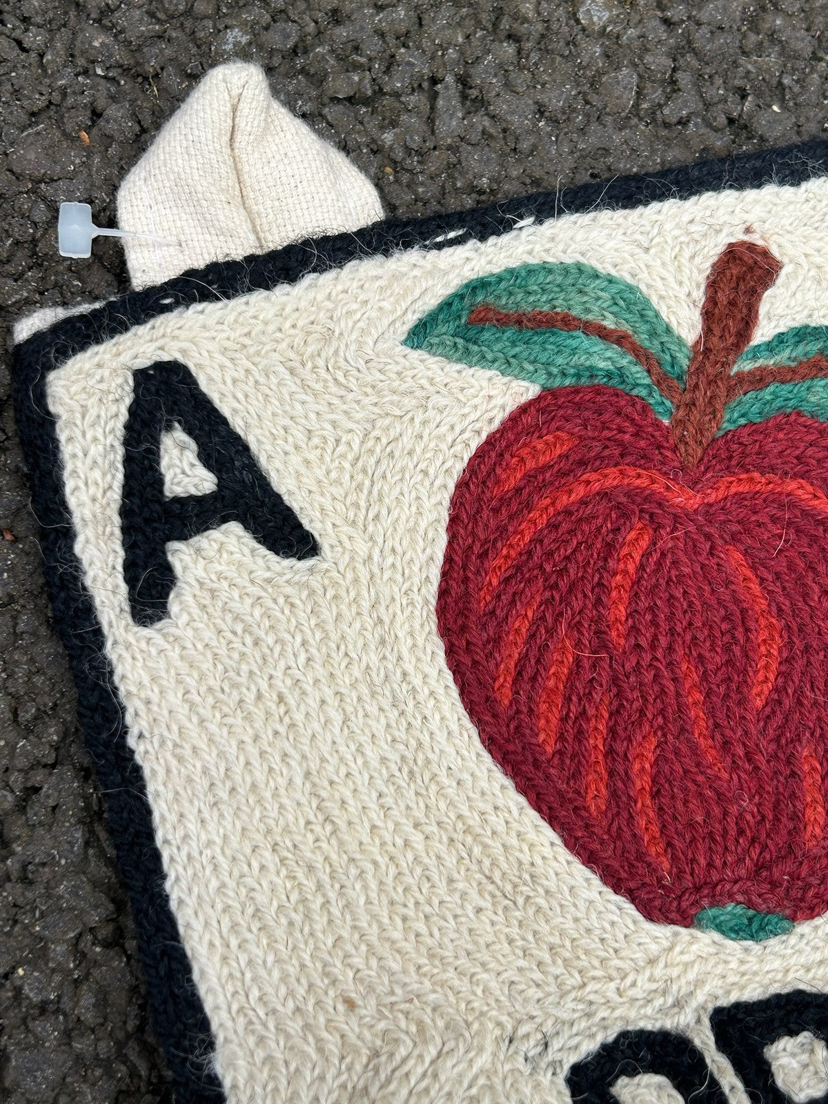 Handwoven Folk Nursery Alphabet ABC Embroidered Wool Tapestry Wall Hanging8