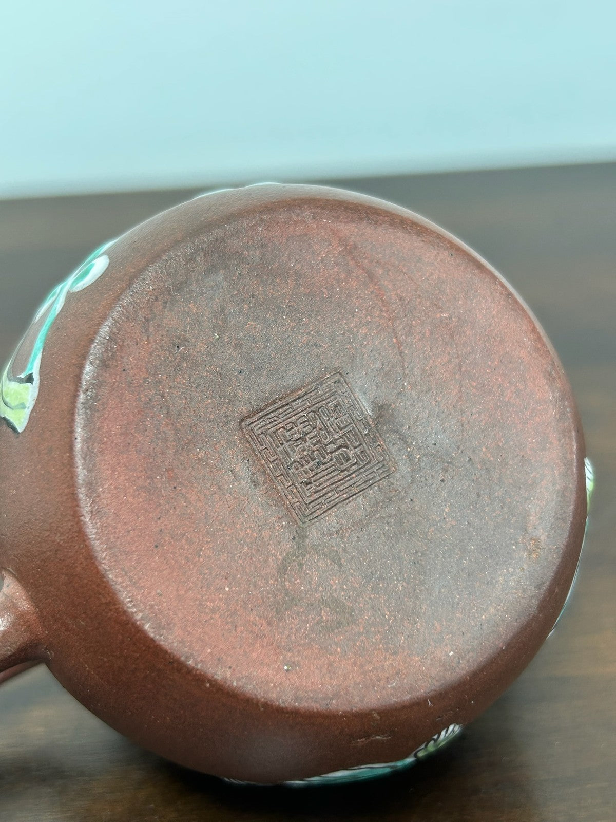 Chinese Yixing Zisha Teapot Enamelled Prunus Blossom Seal Mark Antique5