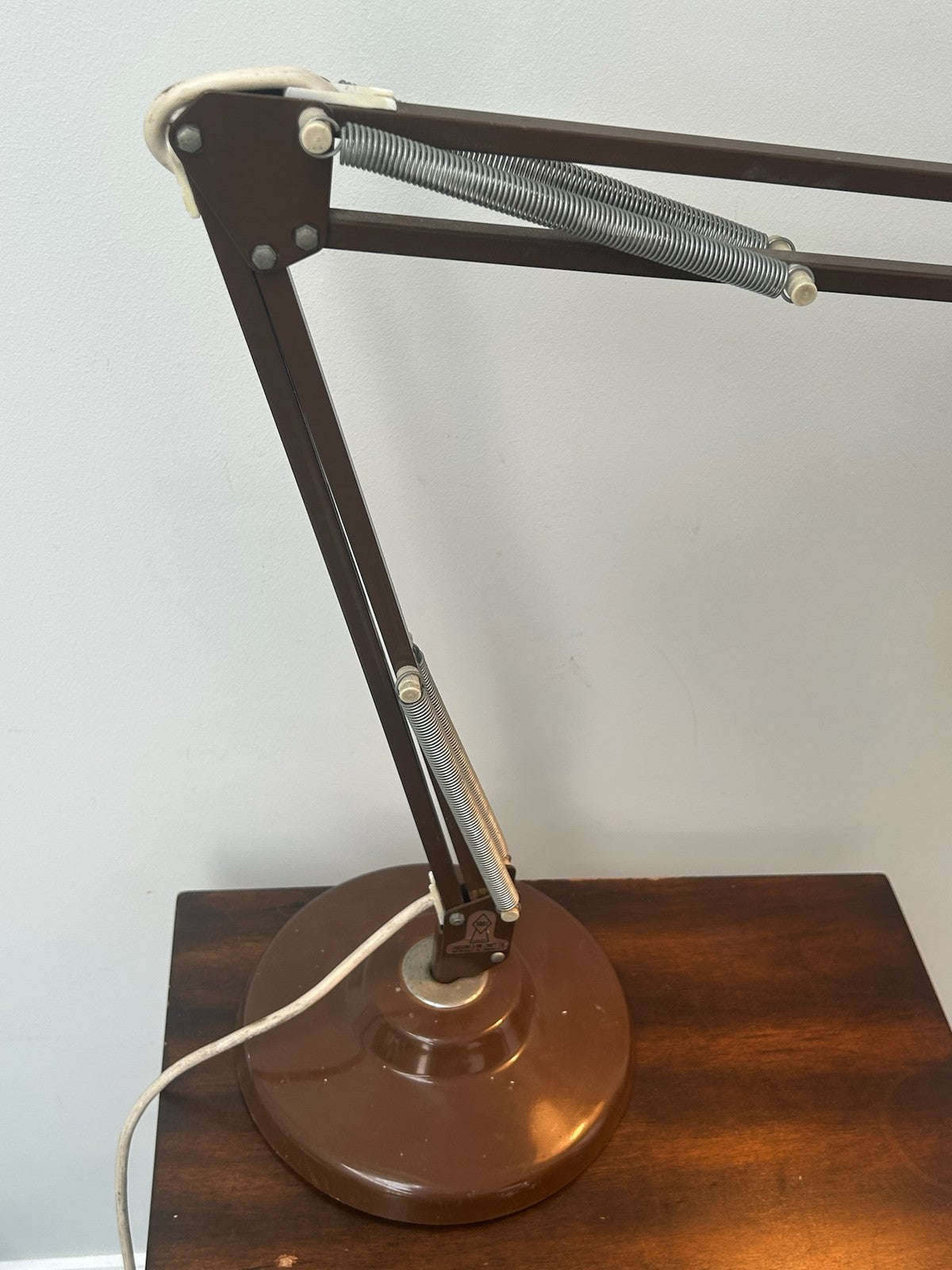 Vintage Thousand & One Lamps 1001 Anglepoise Style Desk Lamp Brown 1970s 75cm5