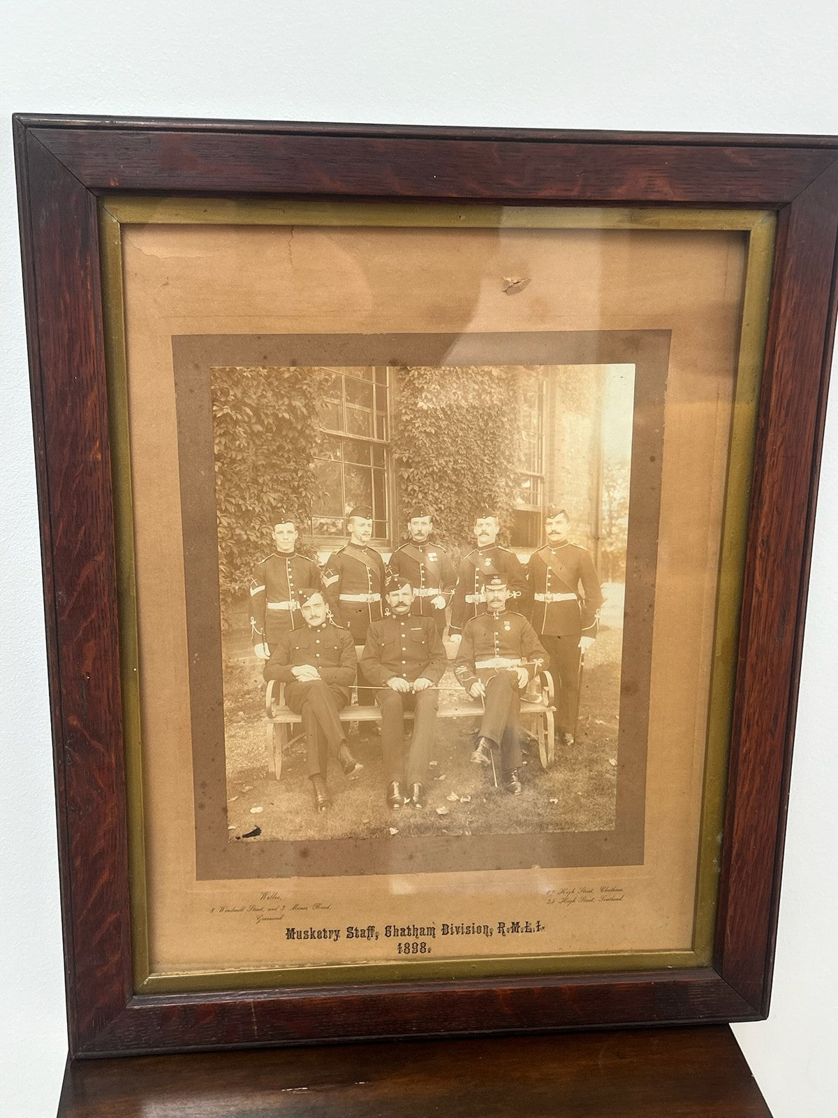 Antique 1896 Royal Marines RMLI Chatham Group Photograph Framed9