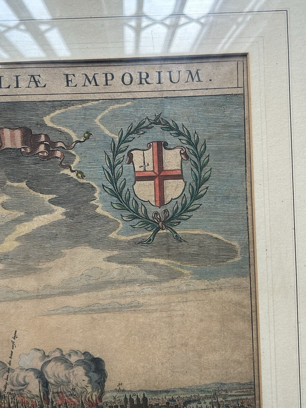 Rare 17thC Justus Danckerts London Great Fire 1666 Hand-Coloured Map4