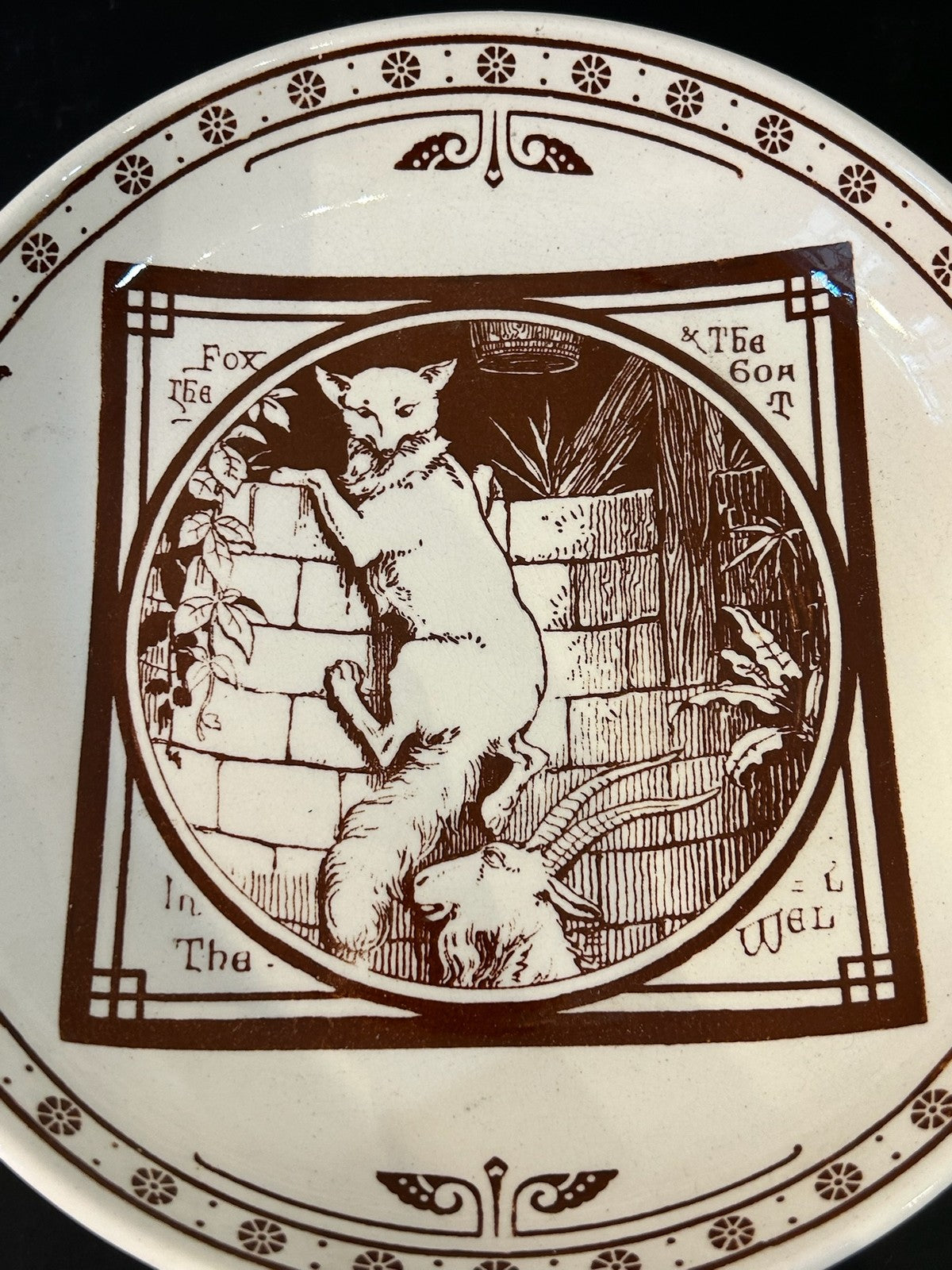 Mintons John Moyr Smith Aesop Fables Comport Fox and the Goat c18751