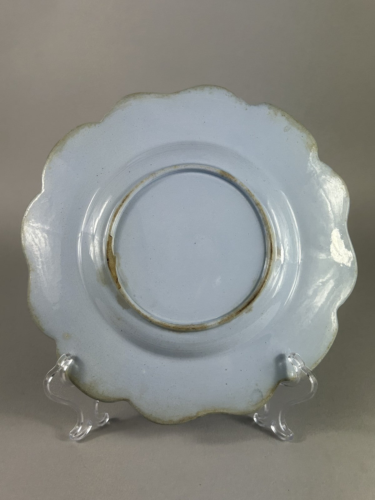 Antique 19th Century British Lilac Moulded Edge Plate 23cm