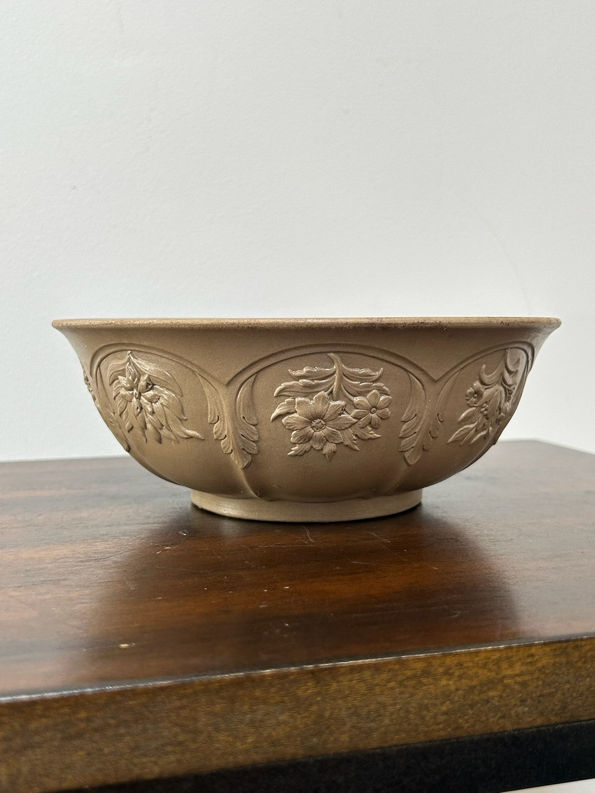 Wedgwood Drabware Caneware Relief Bowl Classical Figures Rare Form 19cm3