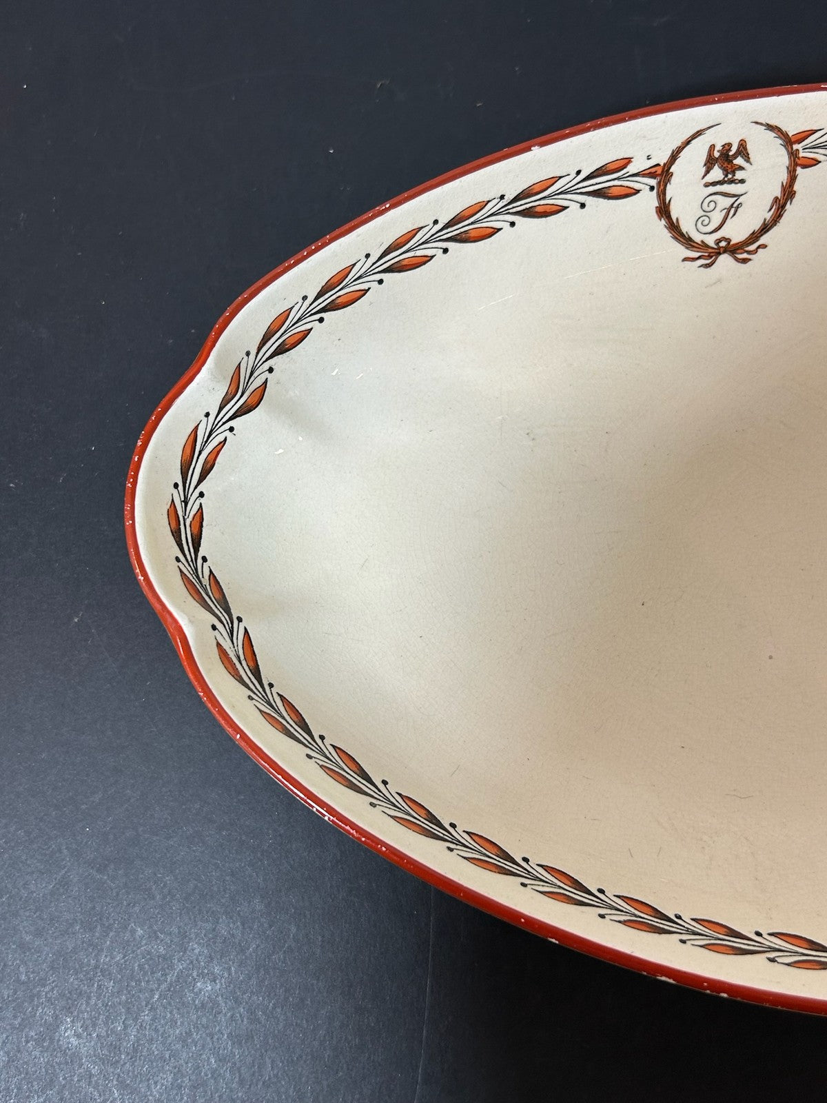 Antique Wedgwood Queens Ware Crested Heart Shaped Dessert Dish Mortlocks 18871