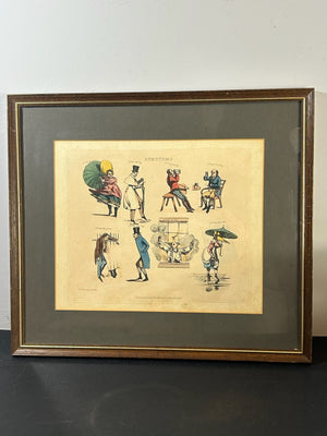 Henry Alken SYMPTOMS 1822 Hand Coloured Etching Thos McLean Regency Caricature