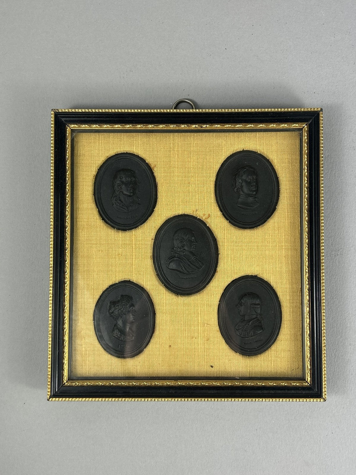 Rare Leeds Black Basalt Portrait Medallions, Set of Five c1780–90