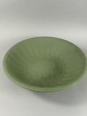 Large Green Wedgwood Jasperware Ivy Pattern Bowl 30cm