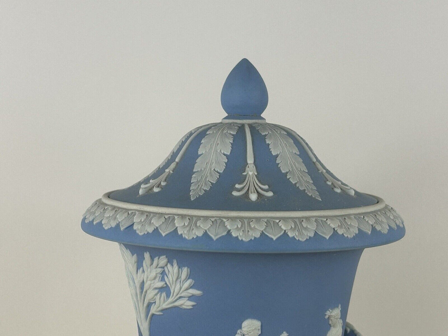 Wedgwood light blue jasperware campagna urn