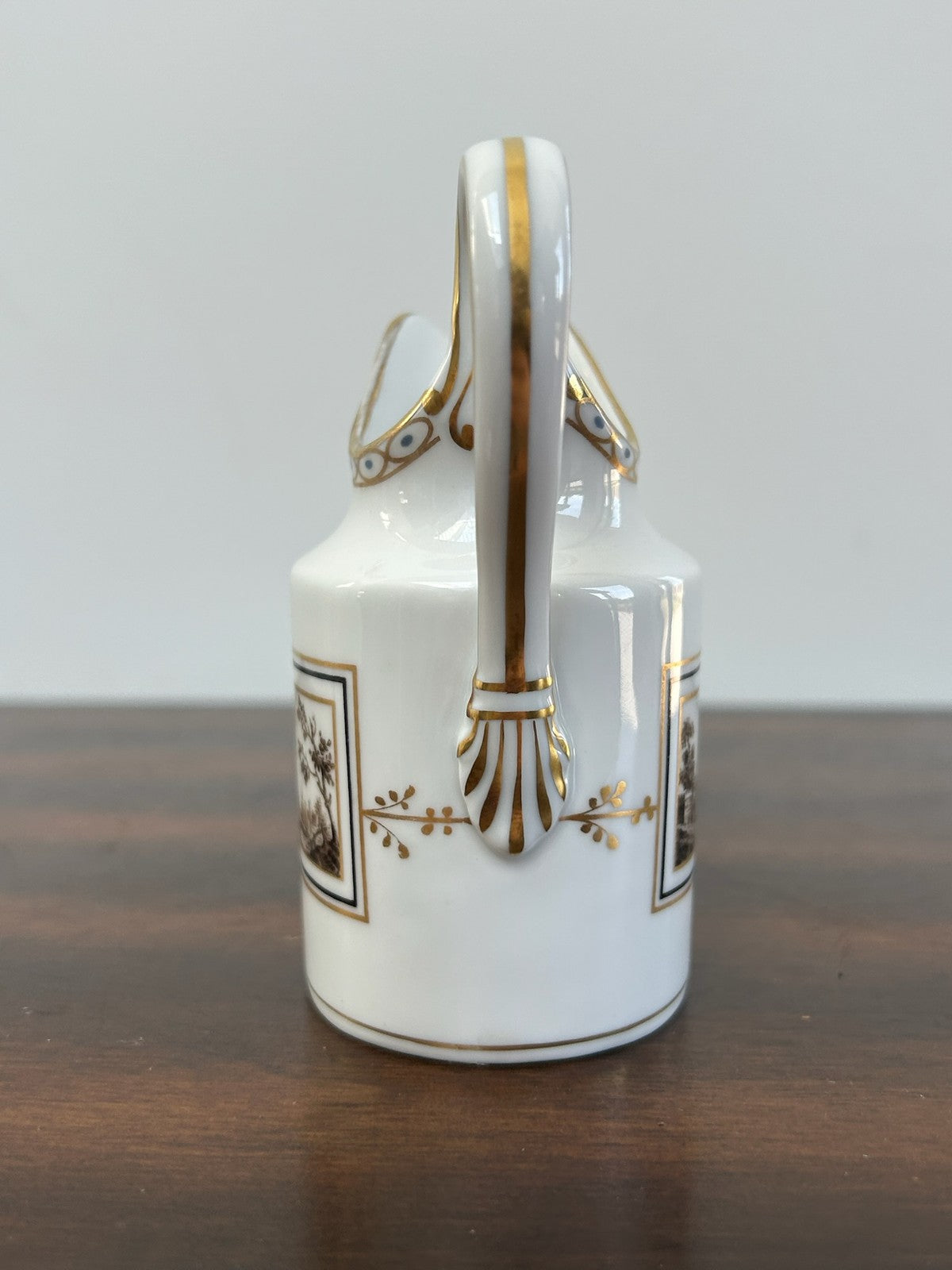 Richard Ginori Porcelain Tray and Cream Jug Sepia Landscape Gilt10