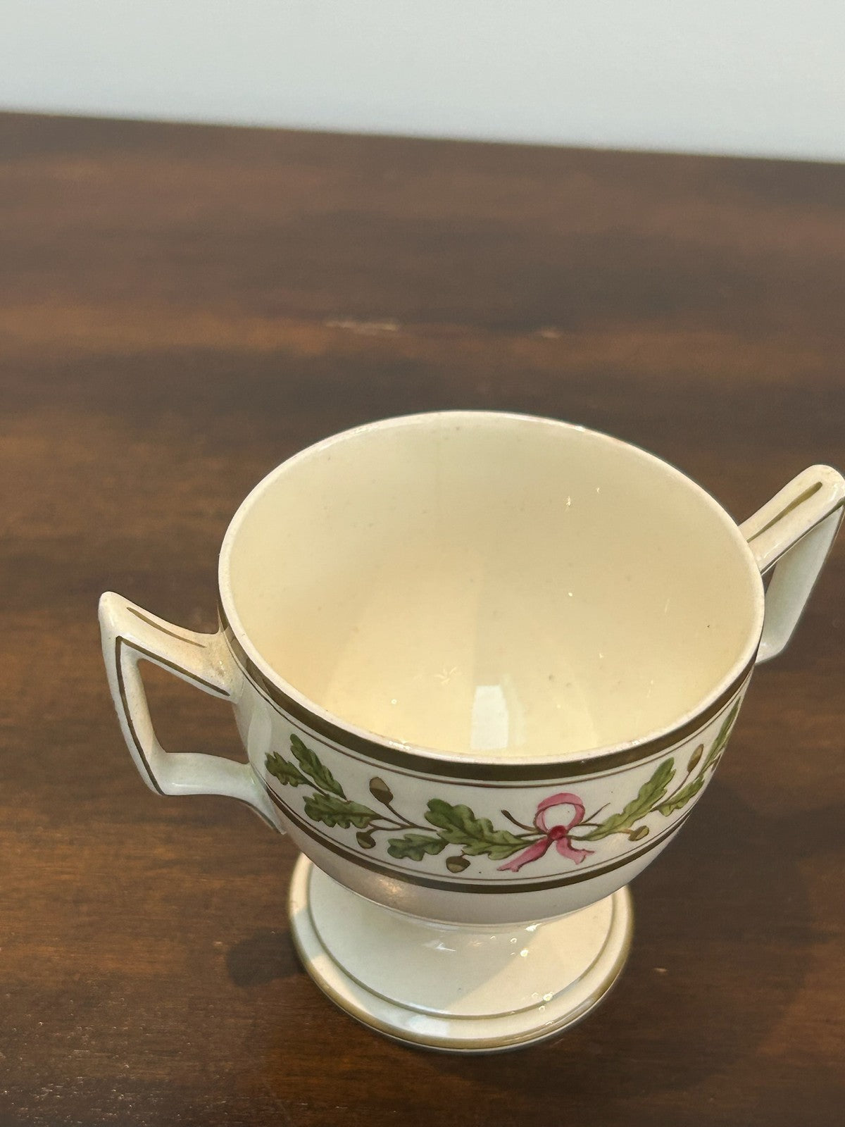 Antique Wedgwood Creamware J&P Etruria Twin Handled Sucrier Sugar Basin Cover6