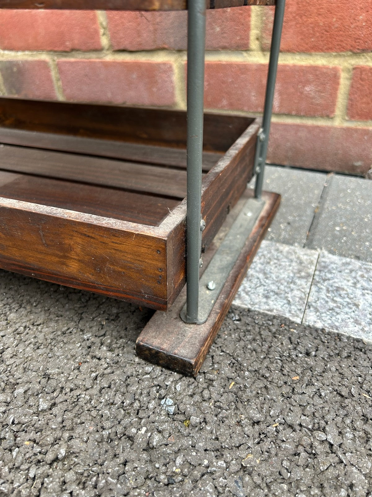 Vintage TwoTier Wooden & Metal Document Tray Letter Tray Office Desk3