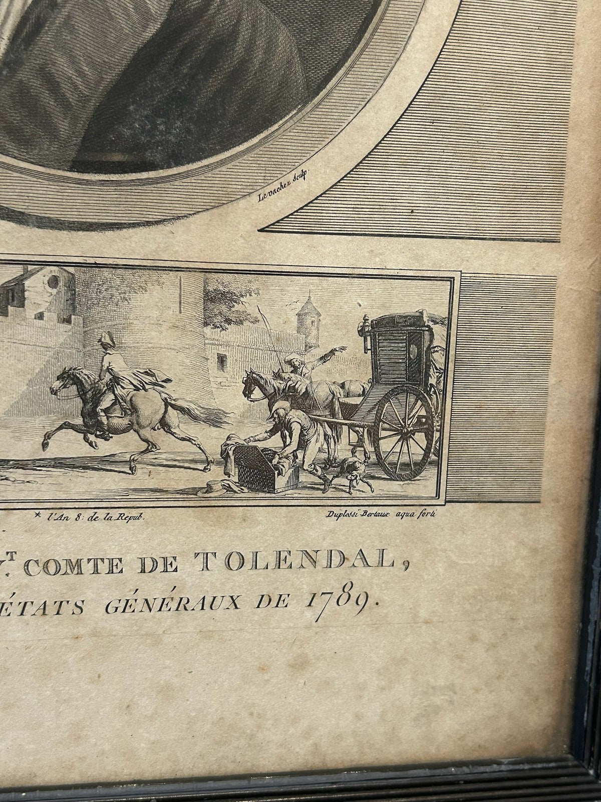 Lally Tollendal Deputy 1789 French Revolution Aquatint Levachez 1800 Framed3