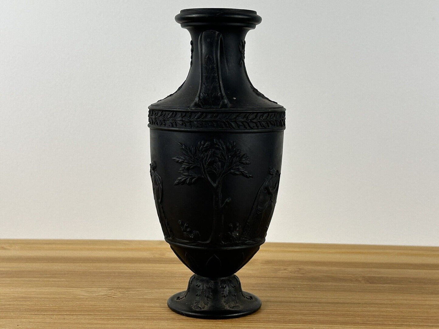 Wedgwood Black Basalt 15cm Trophy Vase Jasperware 19th Century