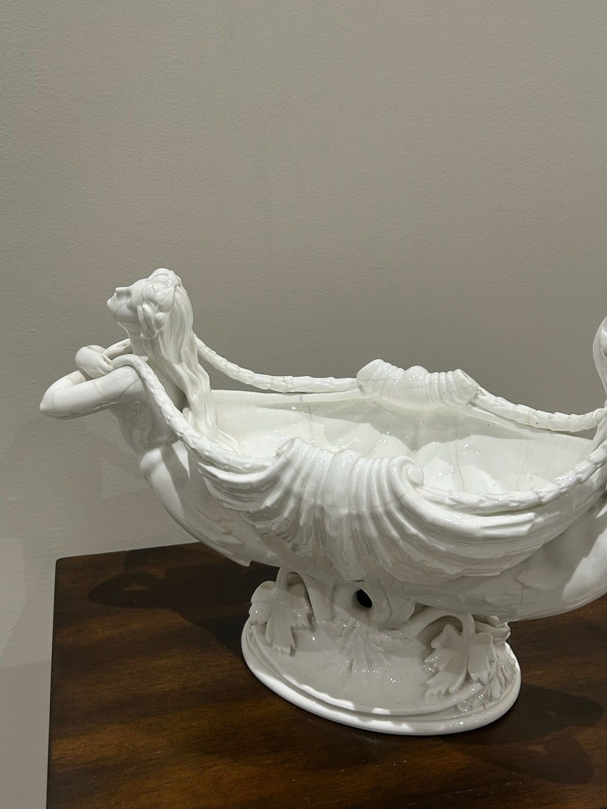 Minton White Porcelain Mermaid Shell Centrepiece Flower Bearers 1182 Victorian4
