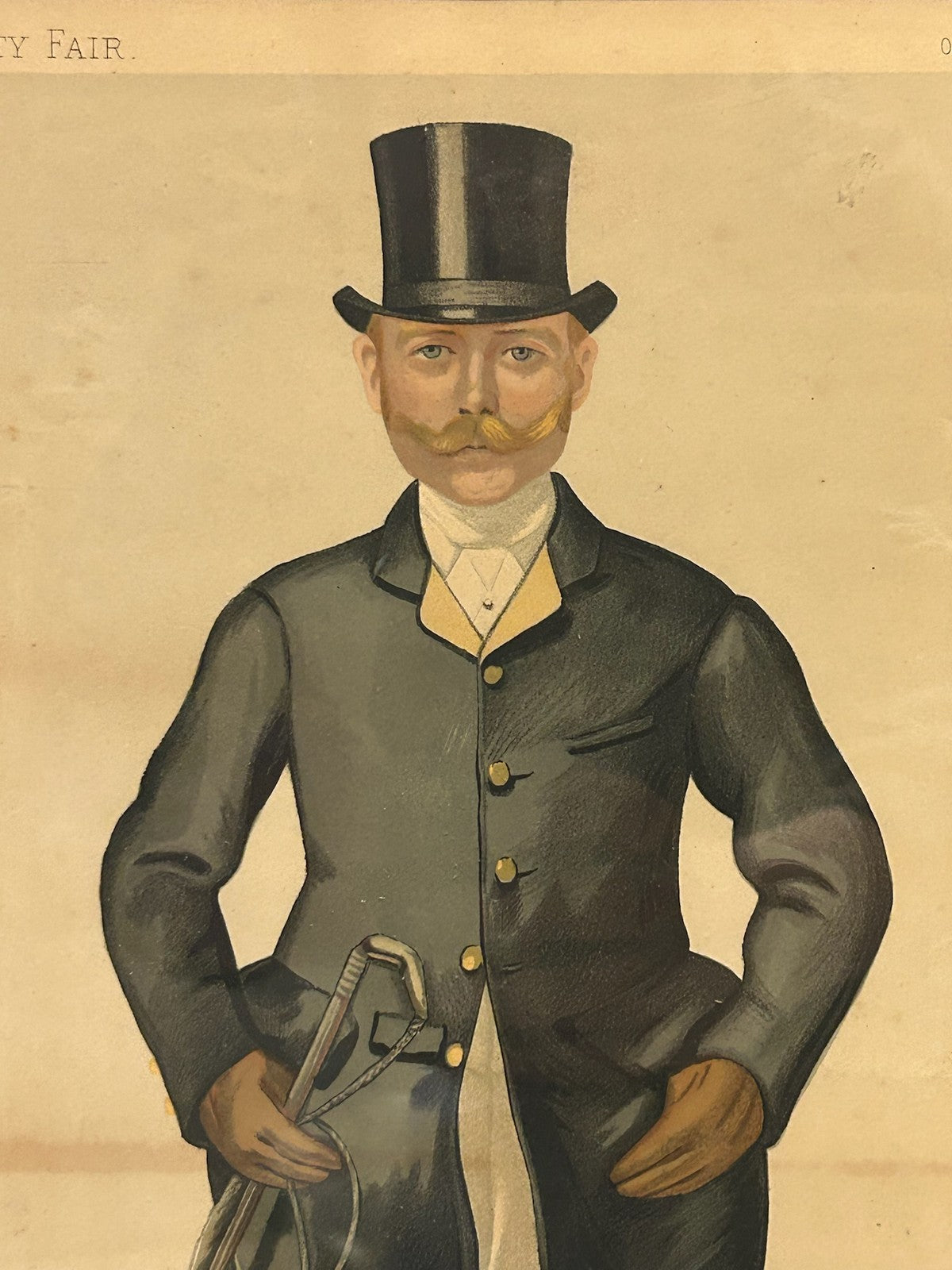 Vanity Fair Spy Print Wiltshire Walter Long 1886 Hunting Dress Caricature Framed3