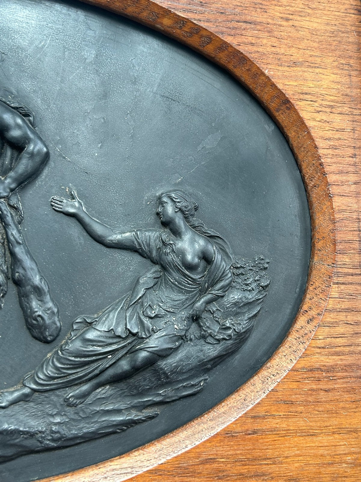 Wedgwood Black Basalt Plaque 'The Judgment of Hercules' Framed4
