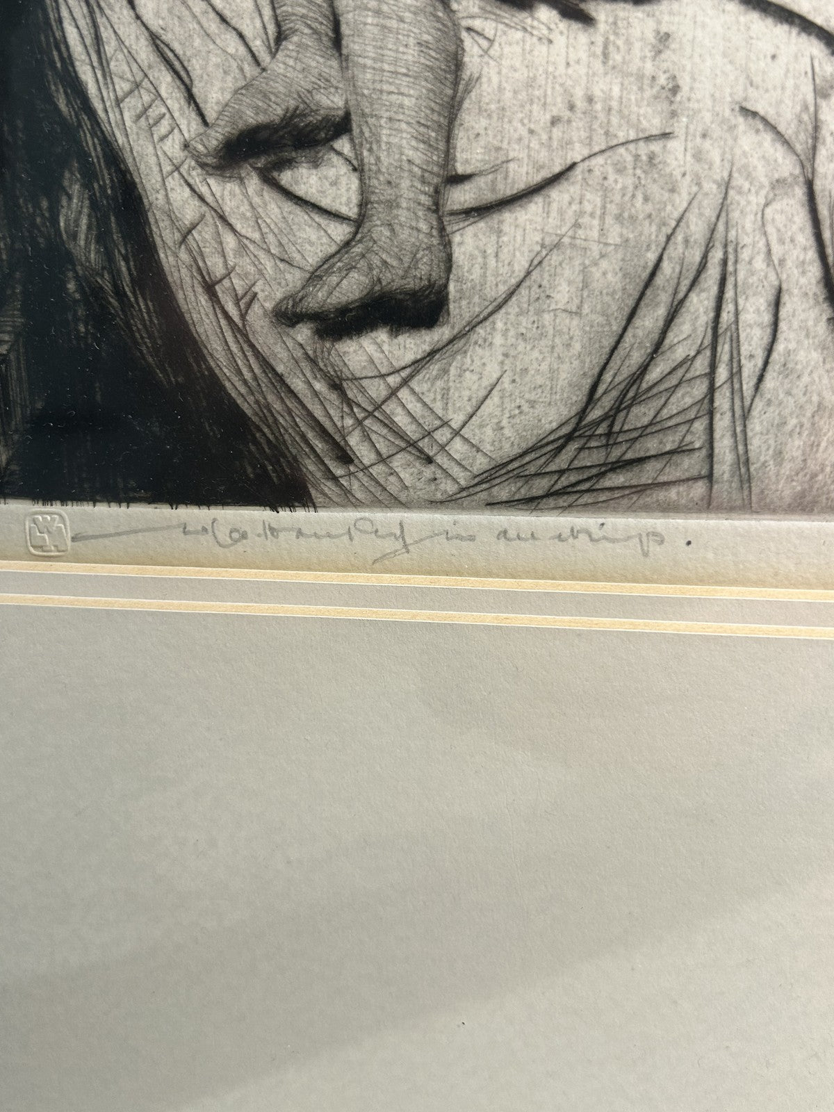 William LeeHankey — Drypoint Etching — Mother & Child Embrace4