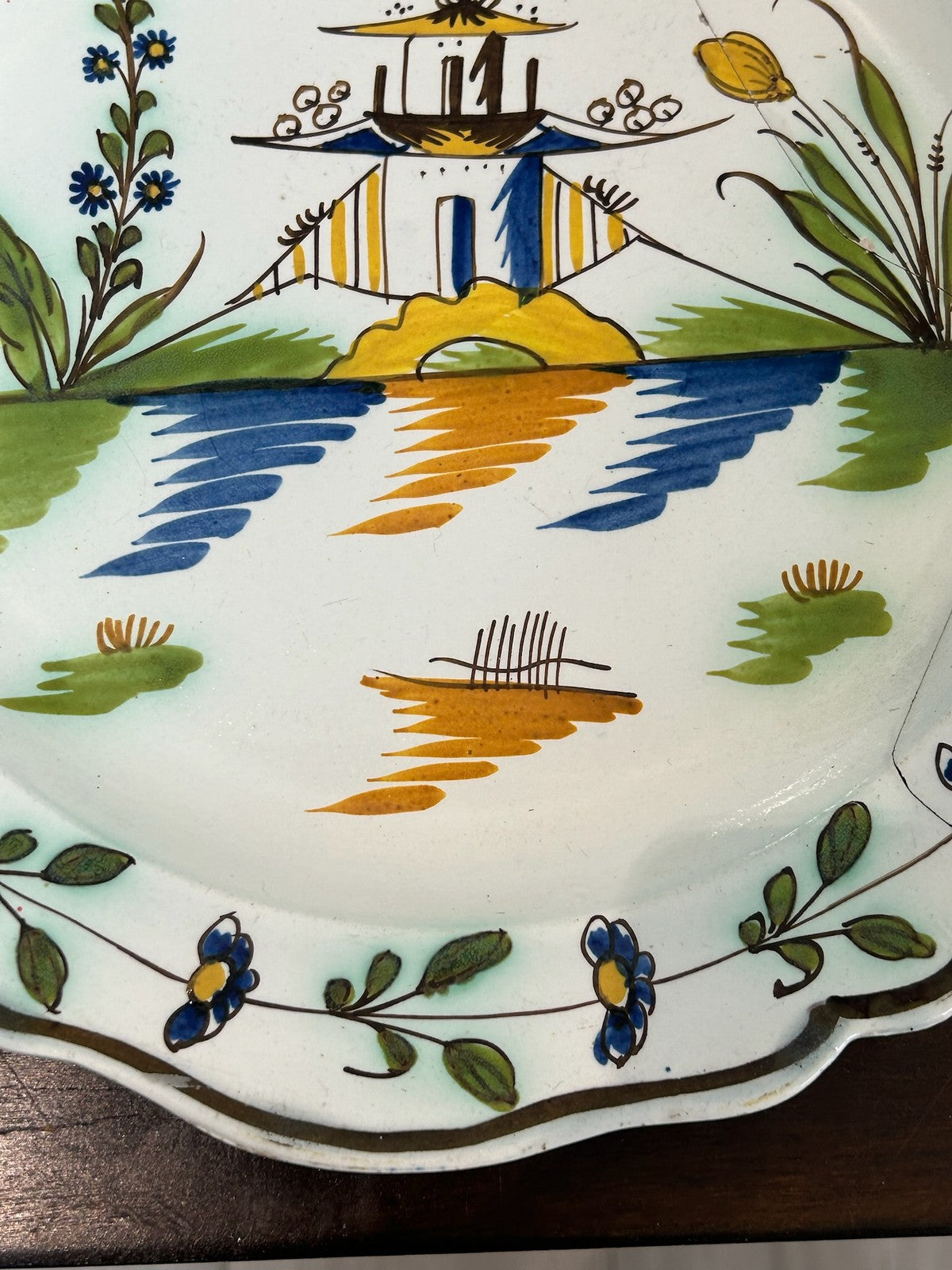 Antique Cambrian Pottery Swansea Coles Haynes Chinoiserie Dish c.1790 Welsh3