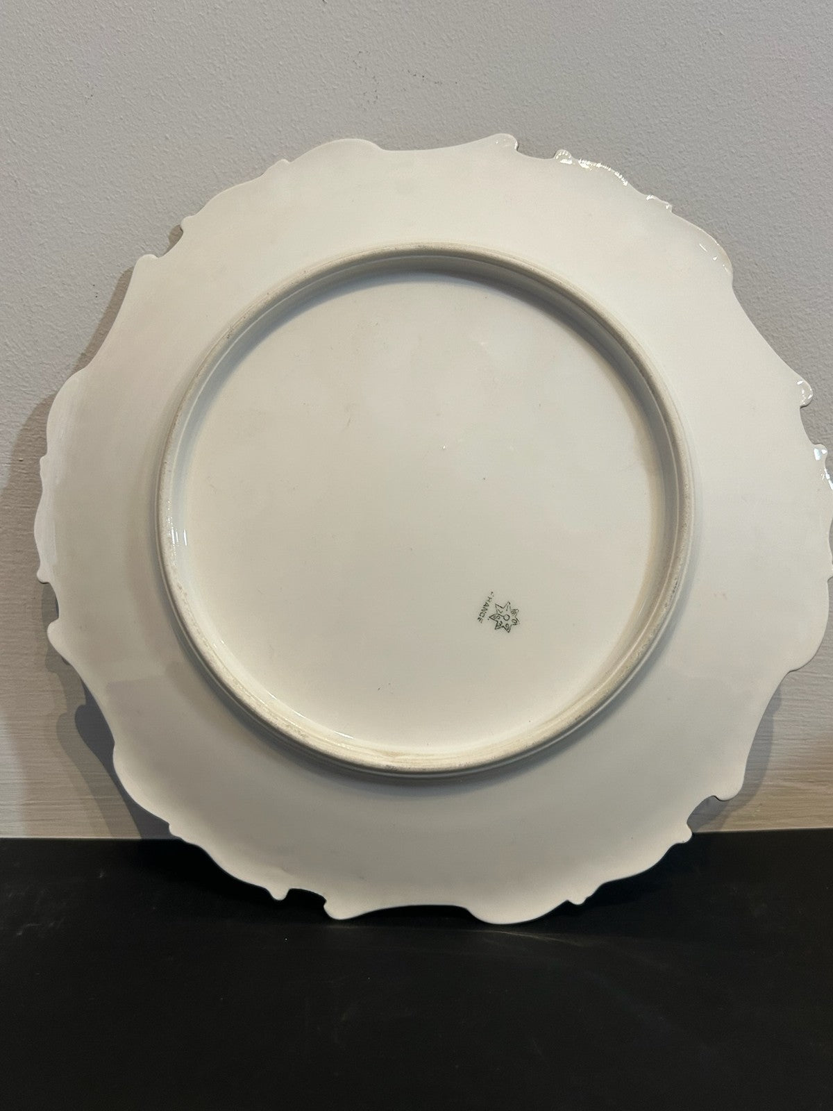Antique Limoges Coiffe Hand Painted Plate Coastal Landscape Gilt Rim 23cm2