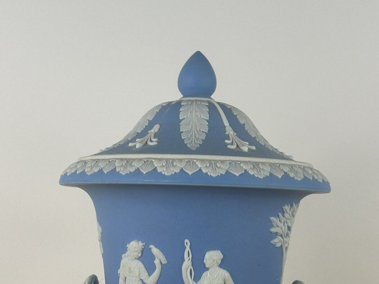 Wedgwood light blue jasperware campagna urn