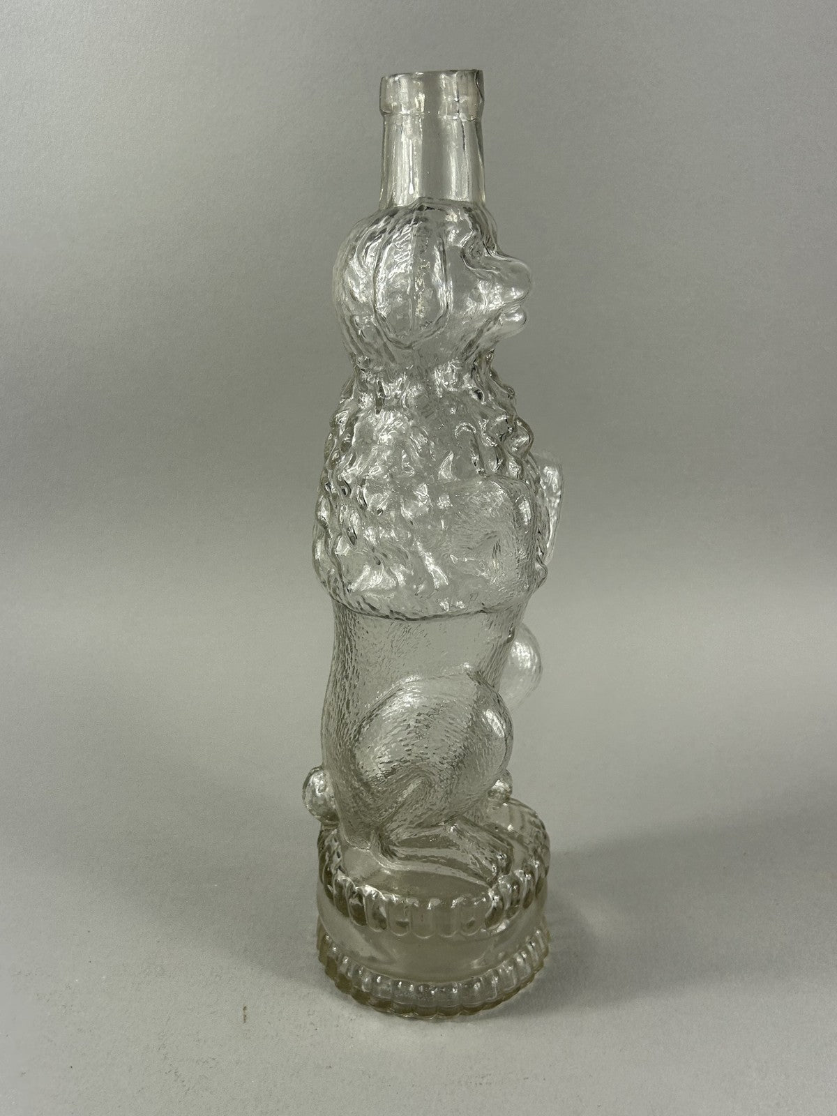 Antique Pressed Glass Dog Liquor Bottle c1900 – 32cm Novelty Decanter