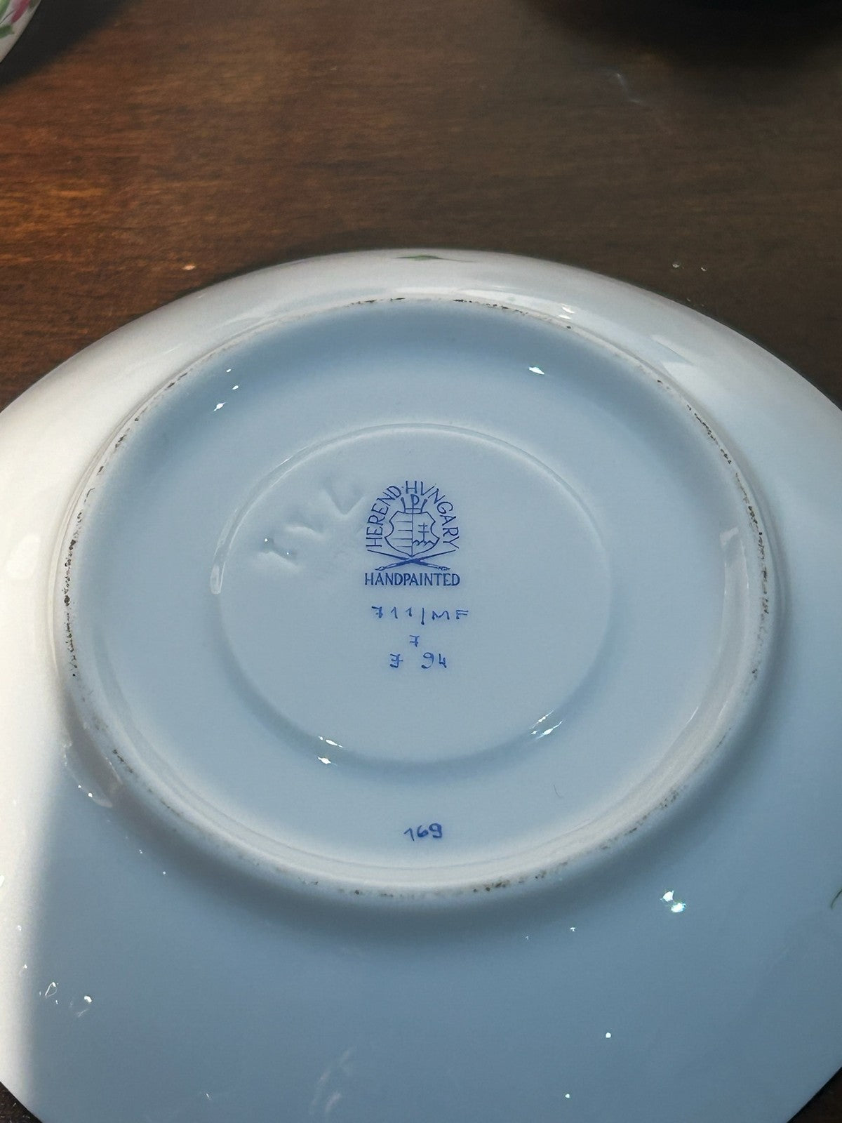 Herend Kimberly Pattern Coffee Pot Cup and Saucer Set 3 Hungarian Porcelain9