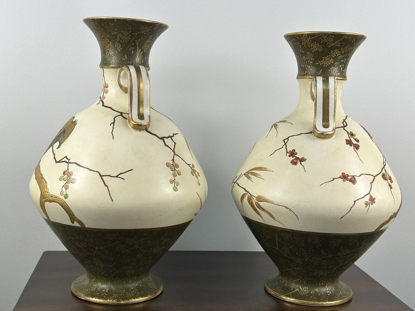 Wedgwood Aesthetic Period Vase Pair Porcelain Late 19th Vase