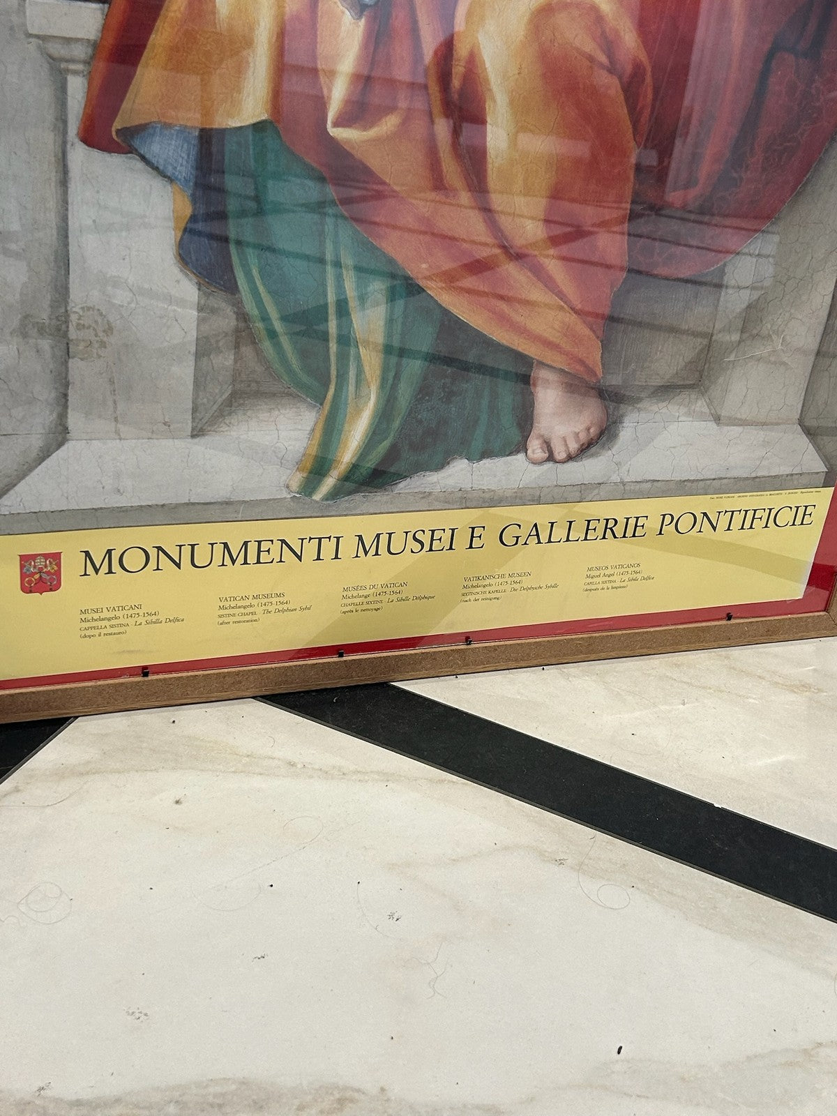 Framed Vatican Museums Photographic Print Sistine Figures 107x87cm3