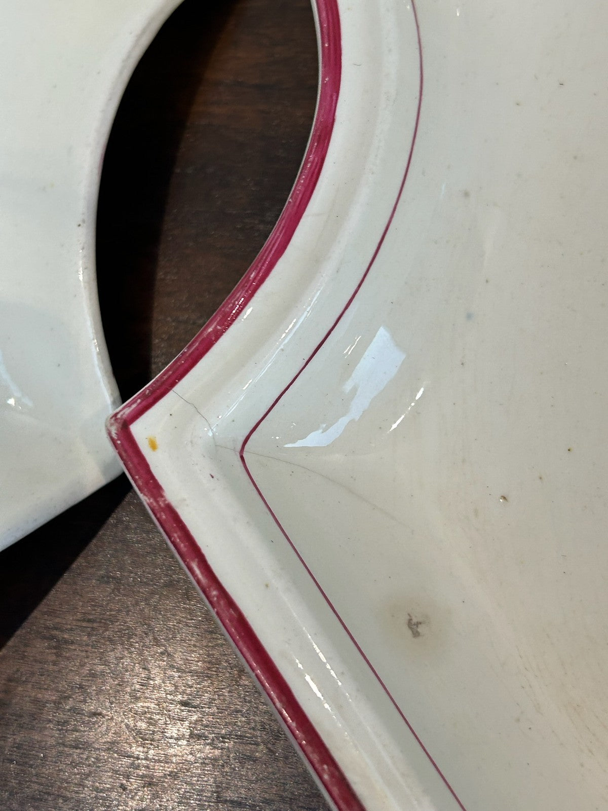 Early 19th Century Creamware Supper Set Segments Pink Floral A/F7
