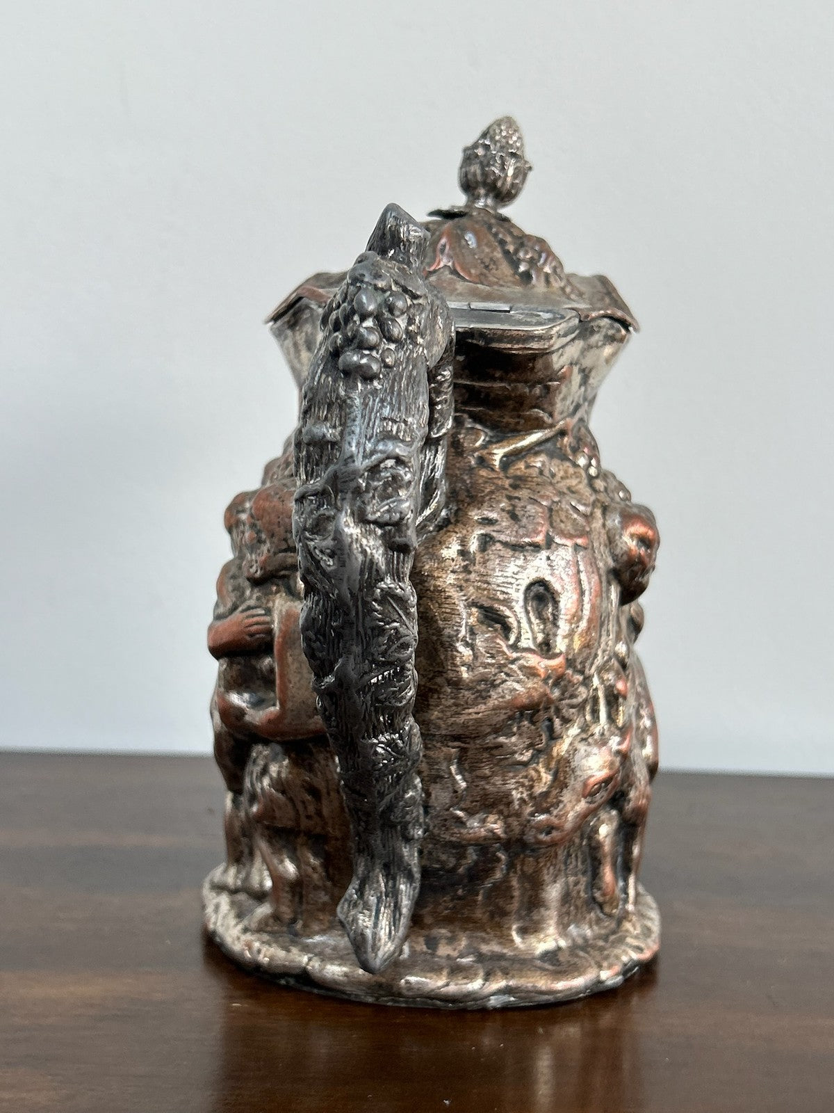 Antique Silver Plated EPNS Figural Bacchus Ewer Jug A/F3