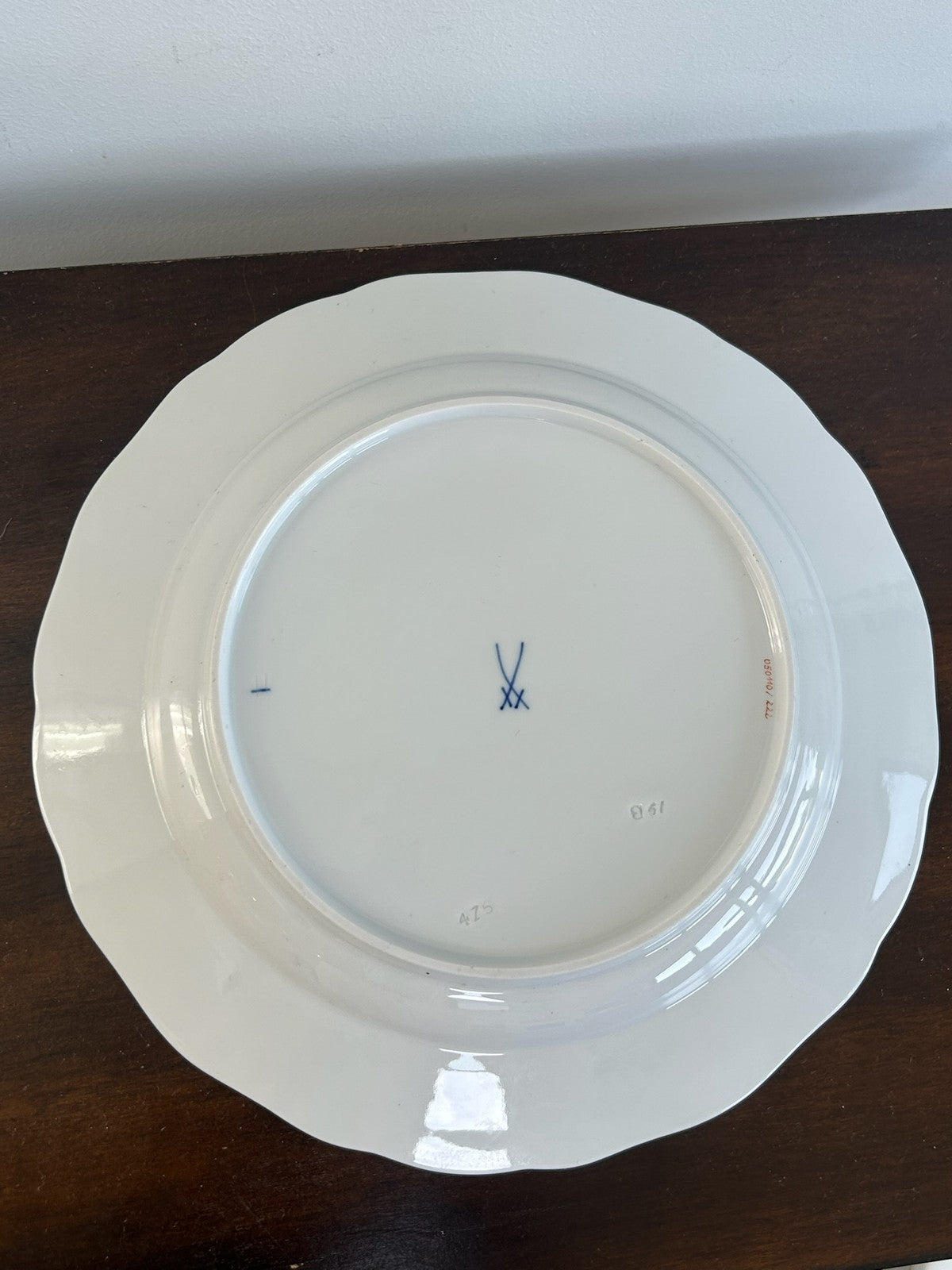 Meissen 'Orange Flower' Hand Painted Bread & Butter Plate 25cm5