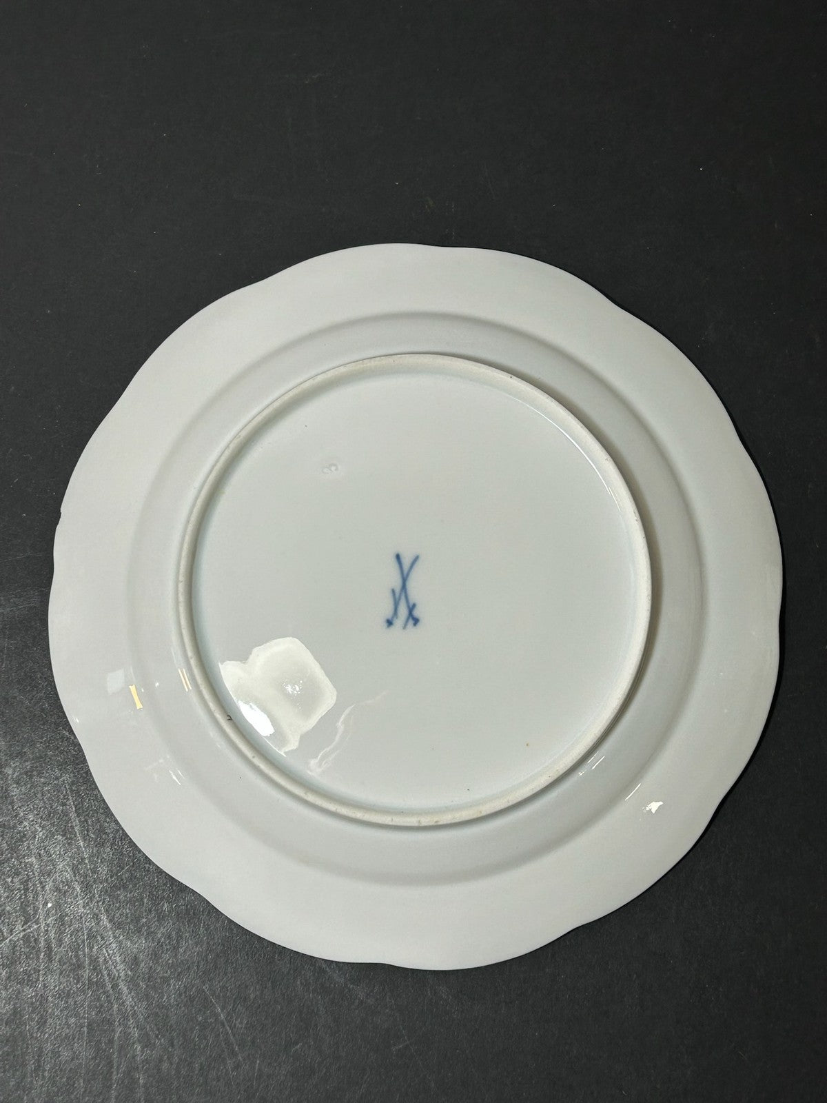 Antique Meissen Porcelain Plate Deutsche Blumen Basketweave Border 18cm3