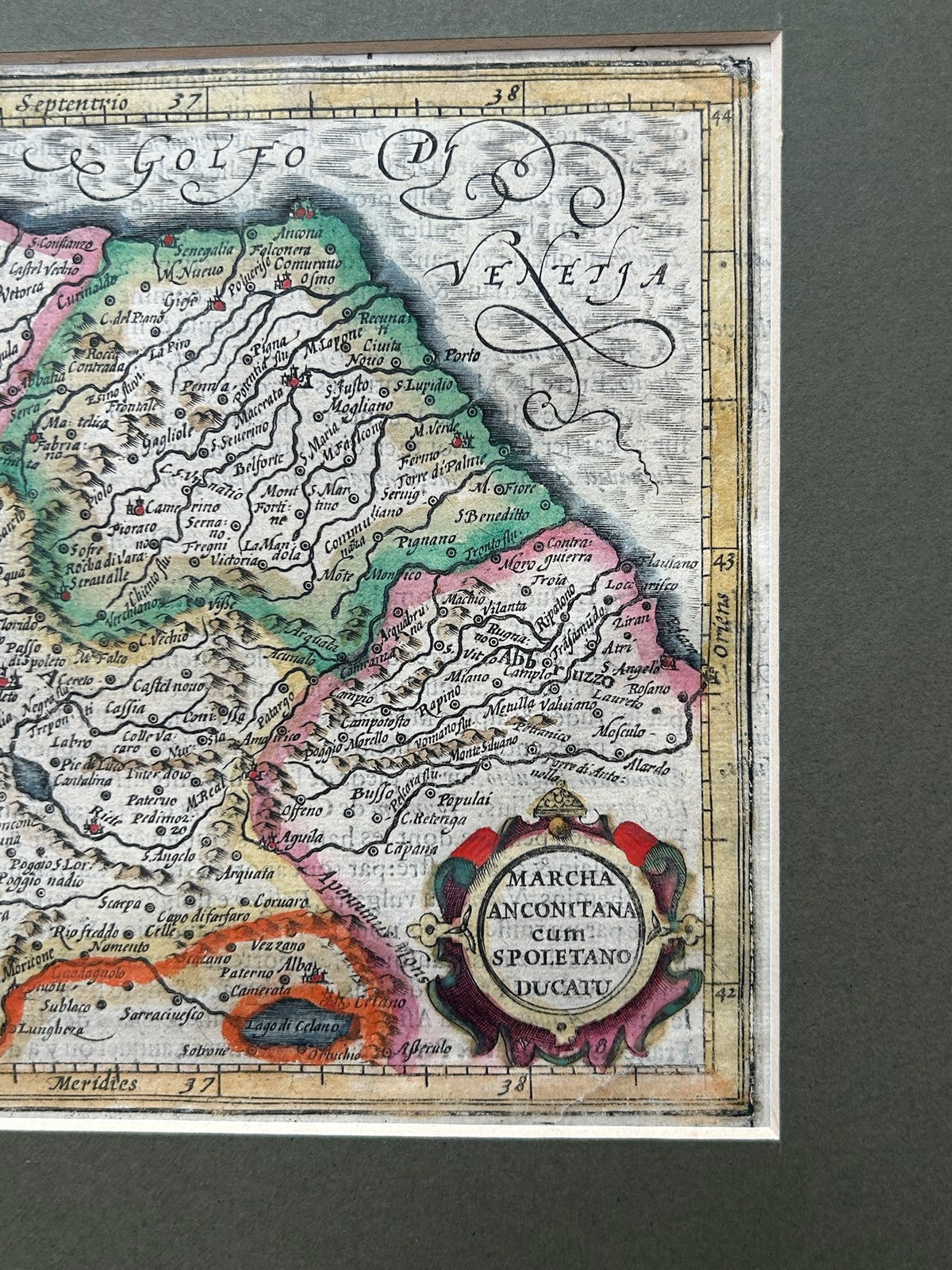Mercator Hondius Atlas Minor Marche Ancona Spoleto Antique Map c1607 Coloured2