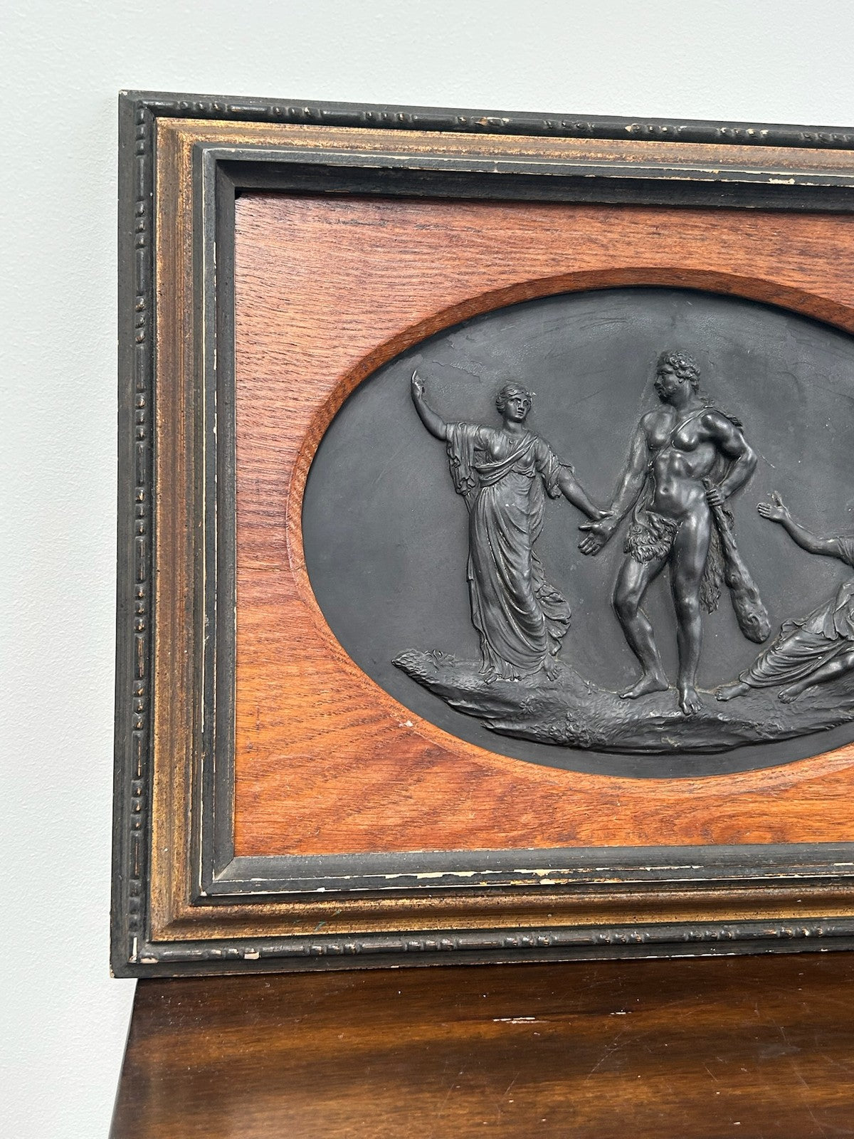 Wedgwood Black Basalt Plaque 'The Judgment of Hercules' Framed7