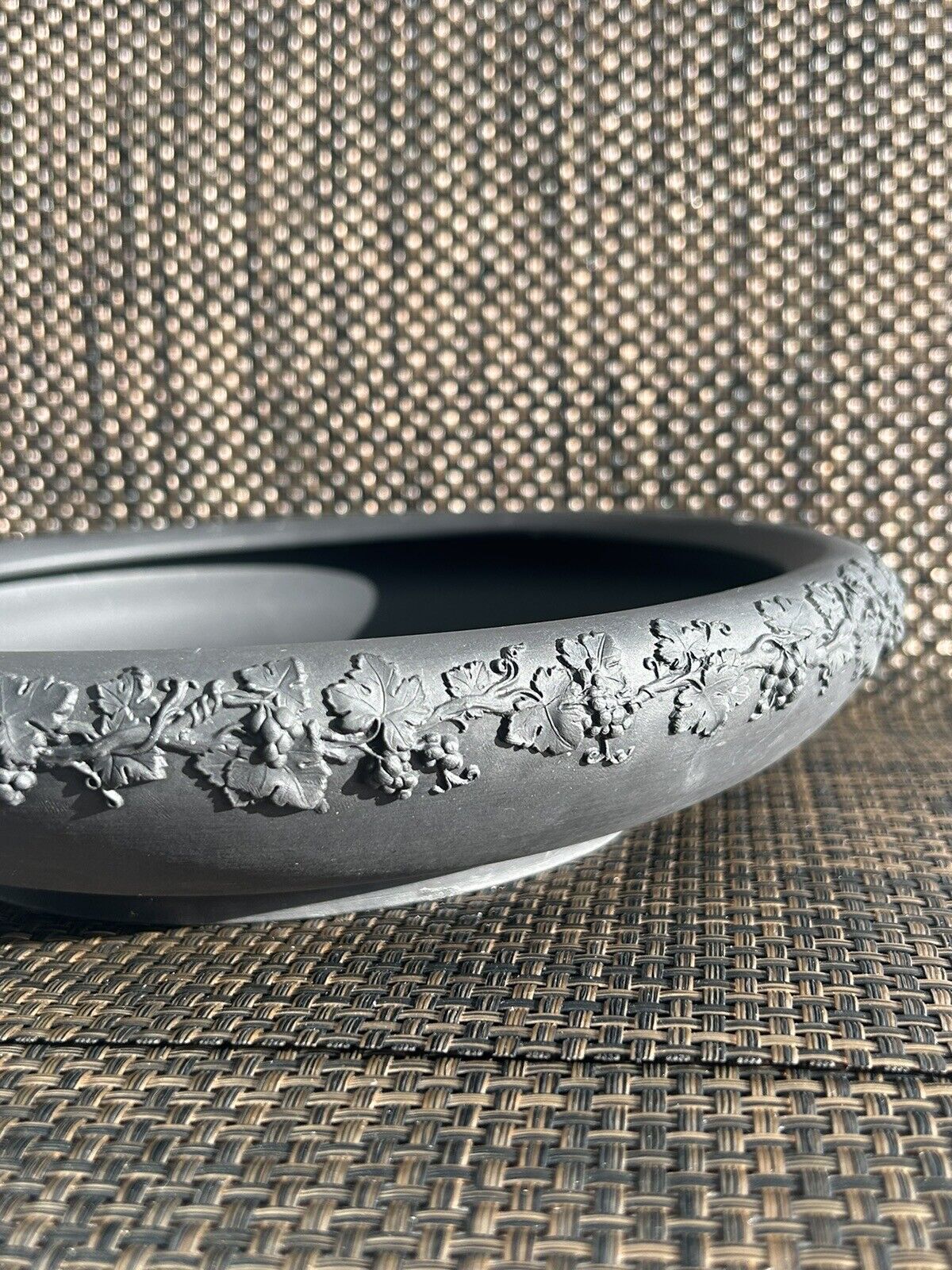 Wedgwood black basalt Basin bird bath jasperware bowl