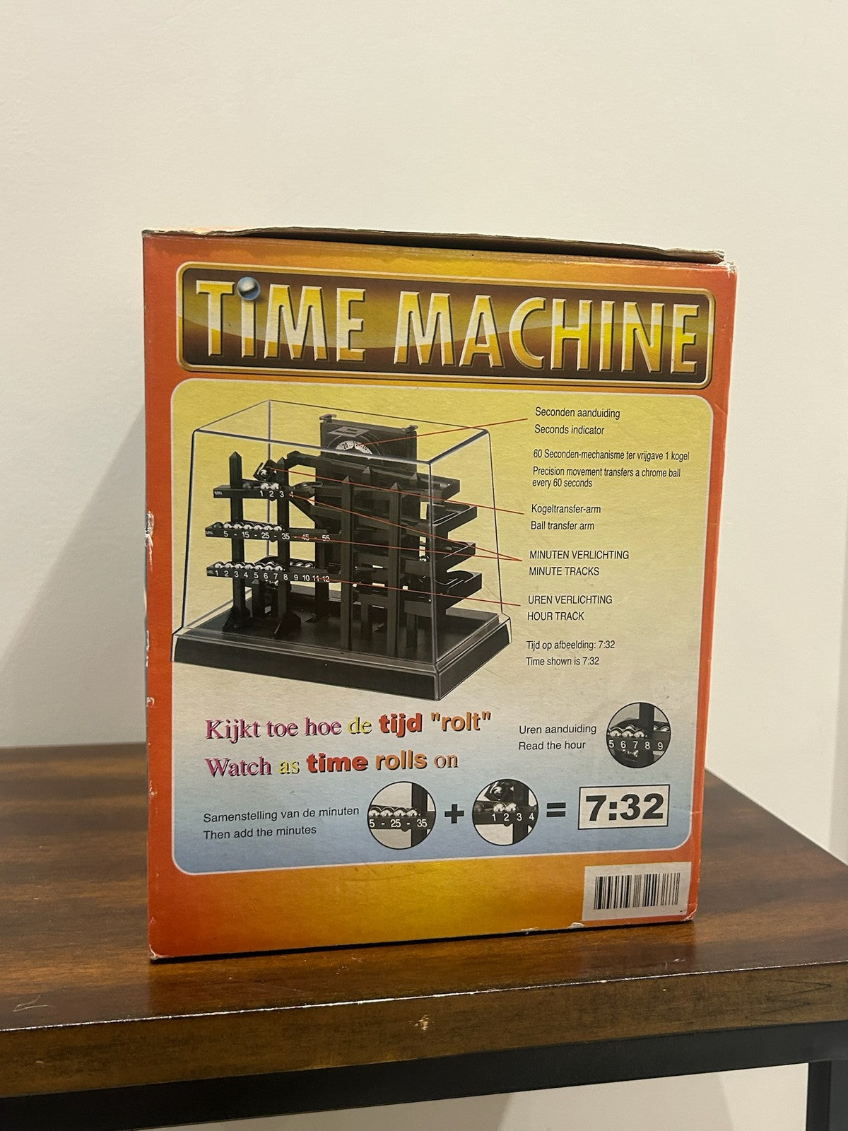 Time Machine Rolling Ball Kinetic Clock Boxed Working Excellent Condition3