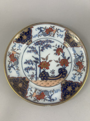 Davenport Stone China Imari Plate c1830 – 25cm Bamboo & Peony Design