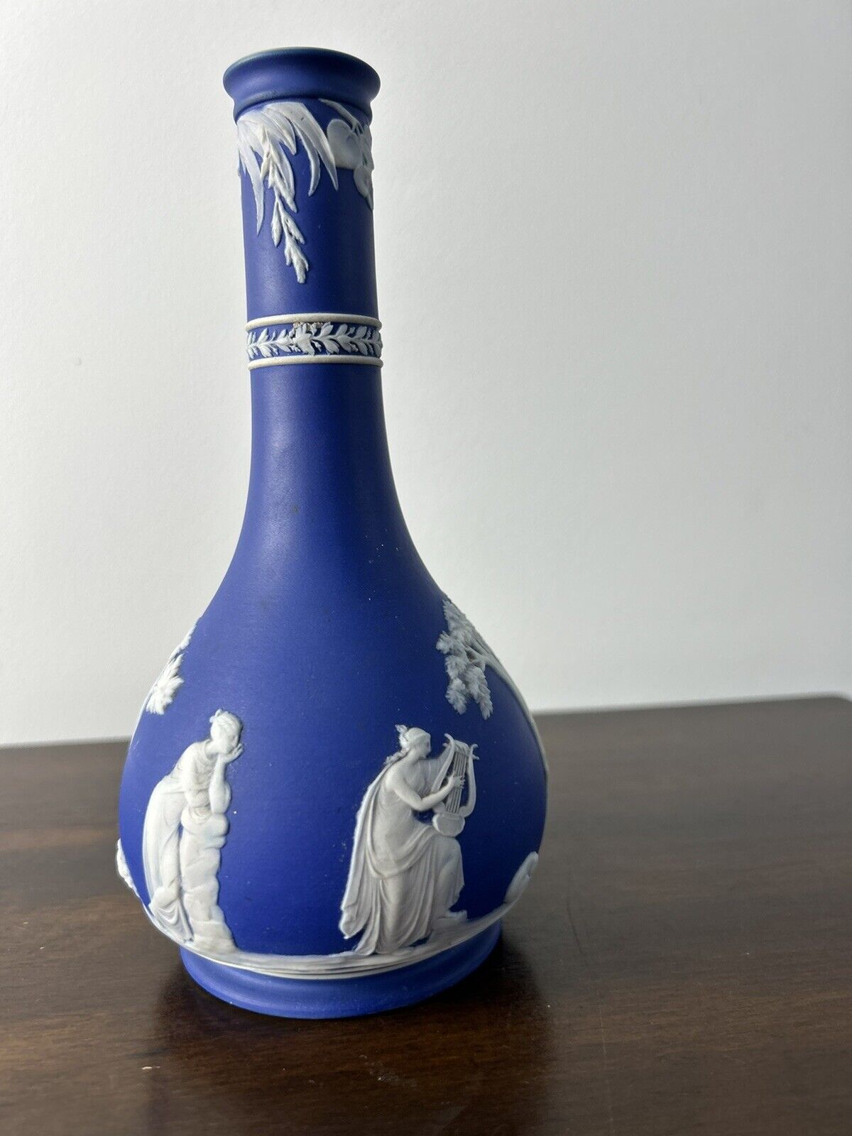 Wedgwood Jasperware Blue Decanter Bottle Possible Vase